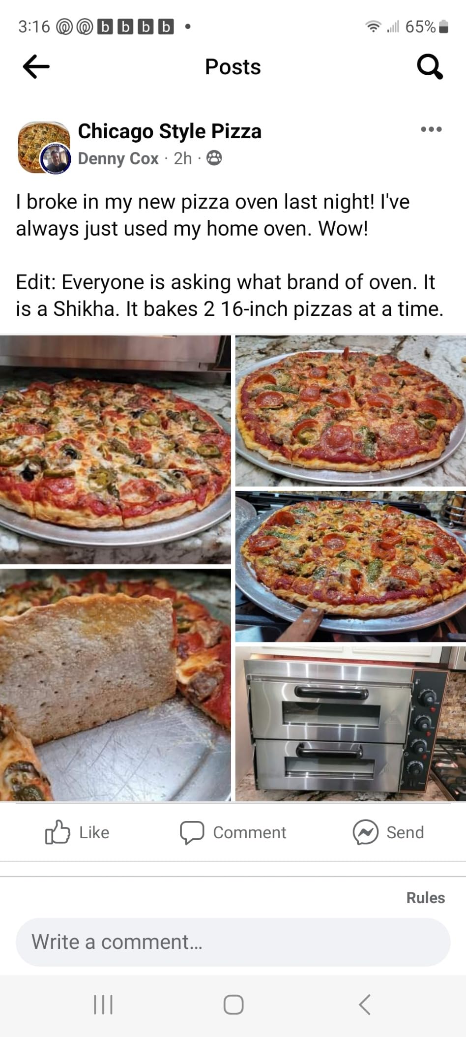 Shikha Commercial Pizza Oven 16 inch Pizza Double Deck 3000W 110V Electric Oven Multipurpose Toaster Bake Broiler 40L Capacity Stainless Steel for Restaurant Home Pizza Pretzels Baked Roast Yakitori customer photo 1