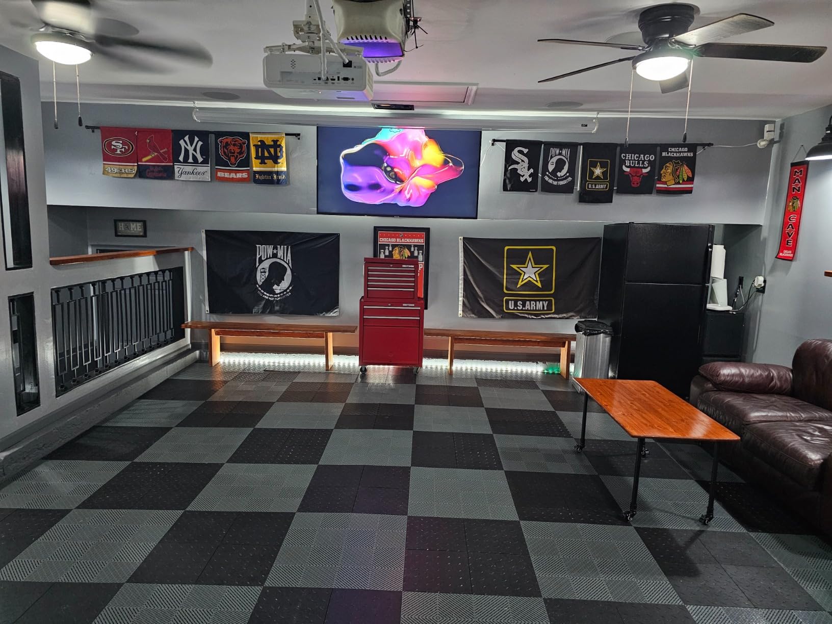 Speedway Garage Floor Diamond Tile, 12 x 12 x 0.5 in, Black, 50-Piece Set customer photo 2