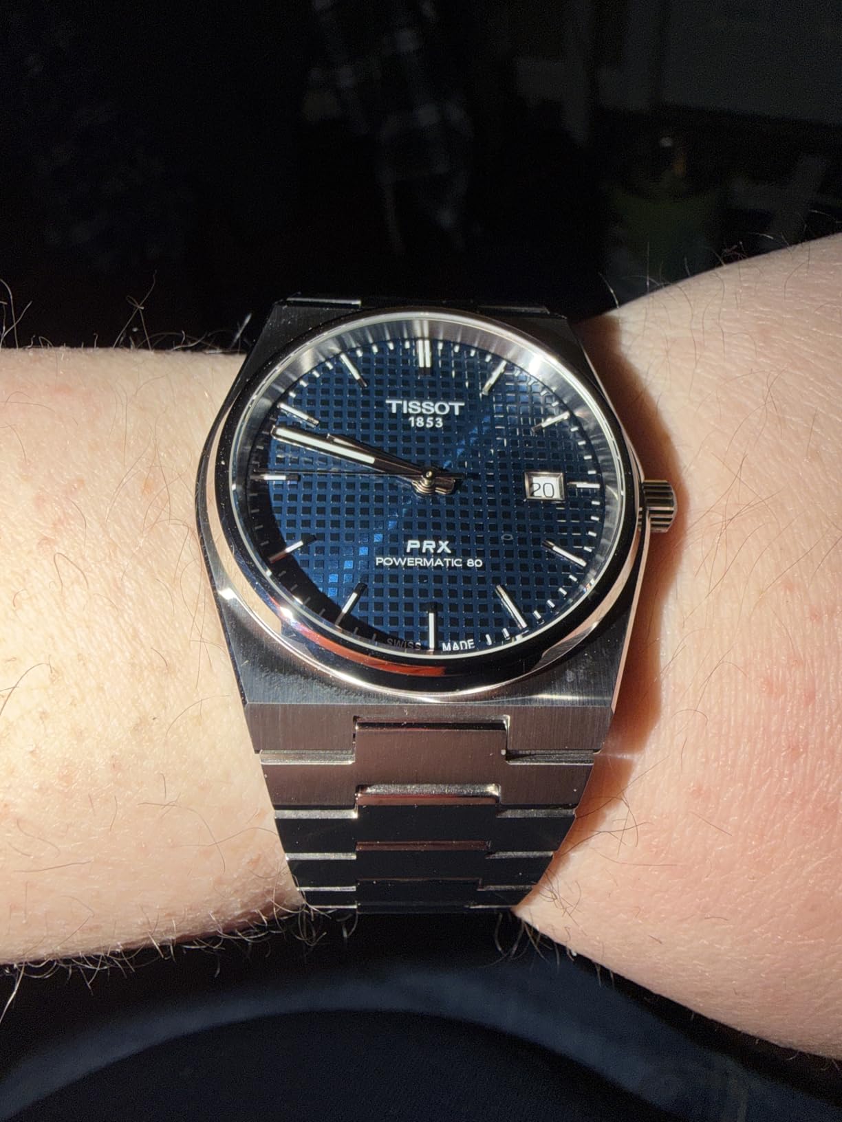 Tissot PRX Powermatic 80 Swiss Automatic Watch for Men, Blue Dial, Stainless Steel, 40mm Case customer photo 1