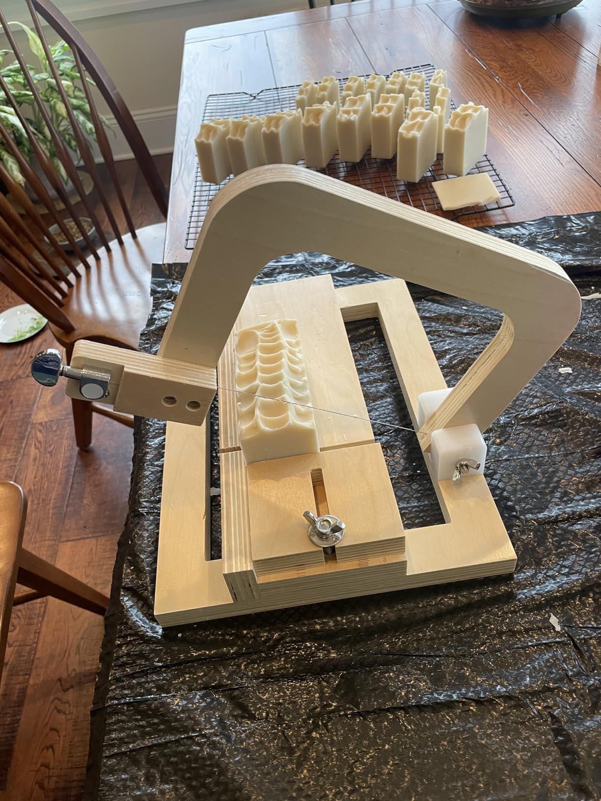 Evinis Wooden Soap Cutter Adjustable Wire Slicer Cutting Tool for Handmade Soap Making customer photo 2