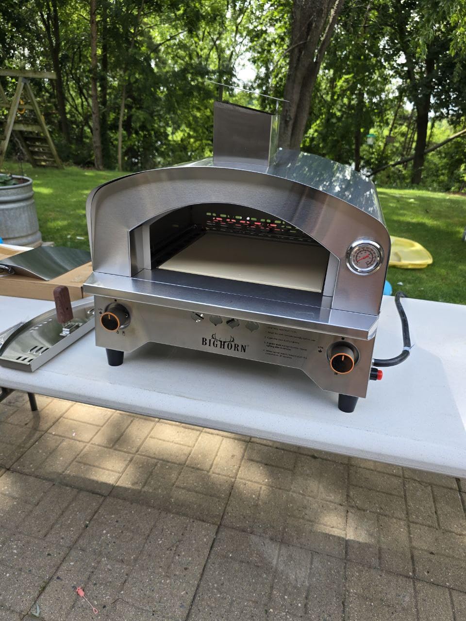 BIG HORN Gas Pizza Oven - Portable Propane Pizza Oven with 15 inch Pizza Stone customer photo 1