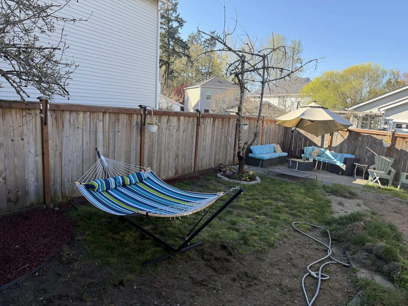 SUPERJARE Hammock with Stand, 2 Person Heavy Duty Hammock with Padded Cotton customer photo 1