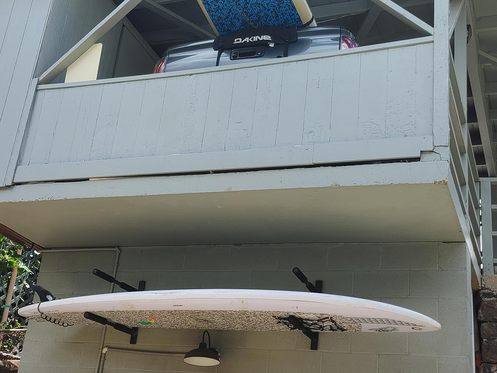 Surfboard Storage Rack Hold 2 Surfboards, Sups, Paddle Boards Metal Wall Mount 2 Level Display Surf Rack Home and Garage Storage Mount customer photo 2