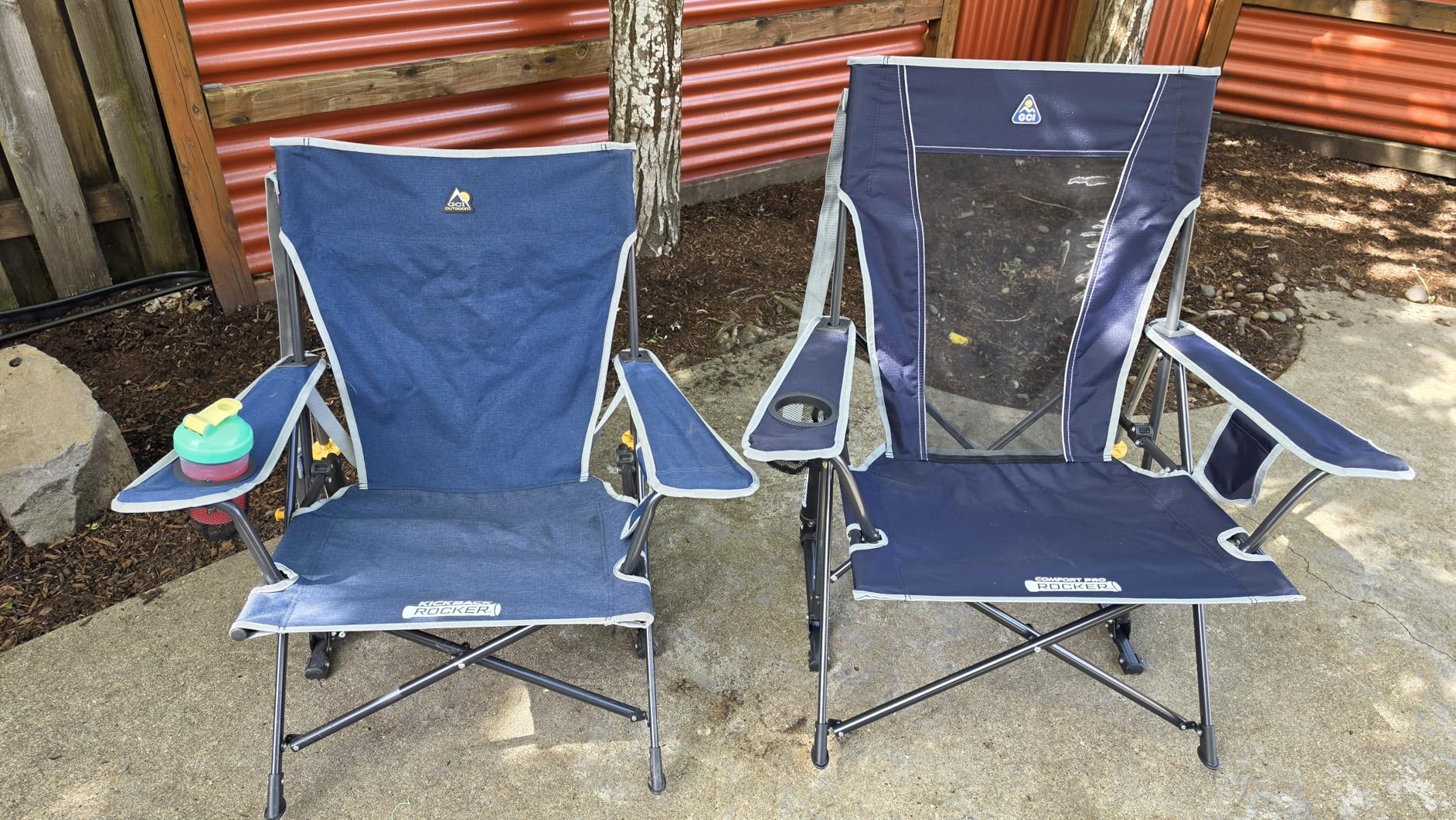 GCI Outdoor Comfort Pro Rocker Collapsible Rocking Chair & Outdoor Camping Chair, Indigo Blue customer photo 2