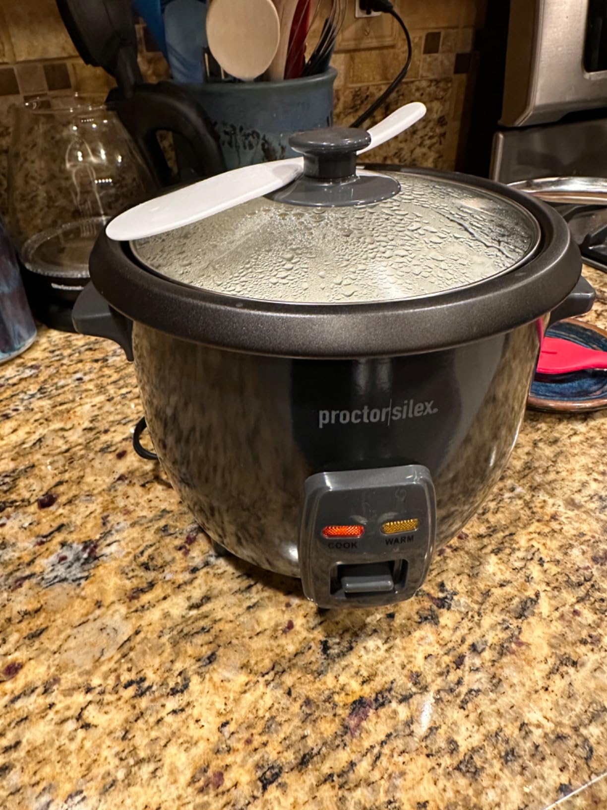 Proctor Silex Rice Cooker & Food Steamer, 30 Cups Cooked (15 Cups Uncooked), Includes Steam and Rinsing Basket, Black (37555) customer photo 2