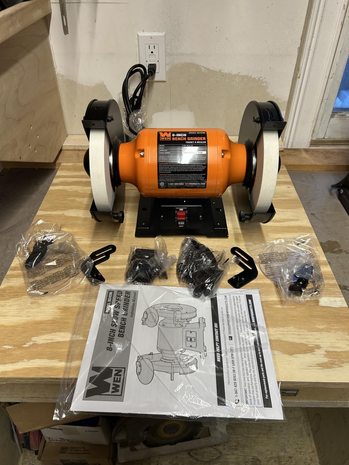 WEN BG4286 3-Amp 8-Inch Slow Speed Bench Grinder customer photo 1