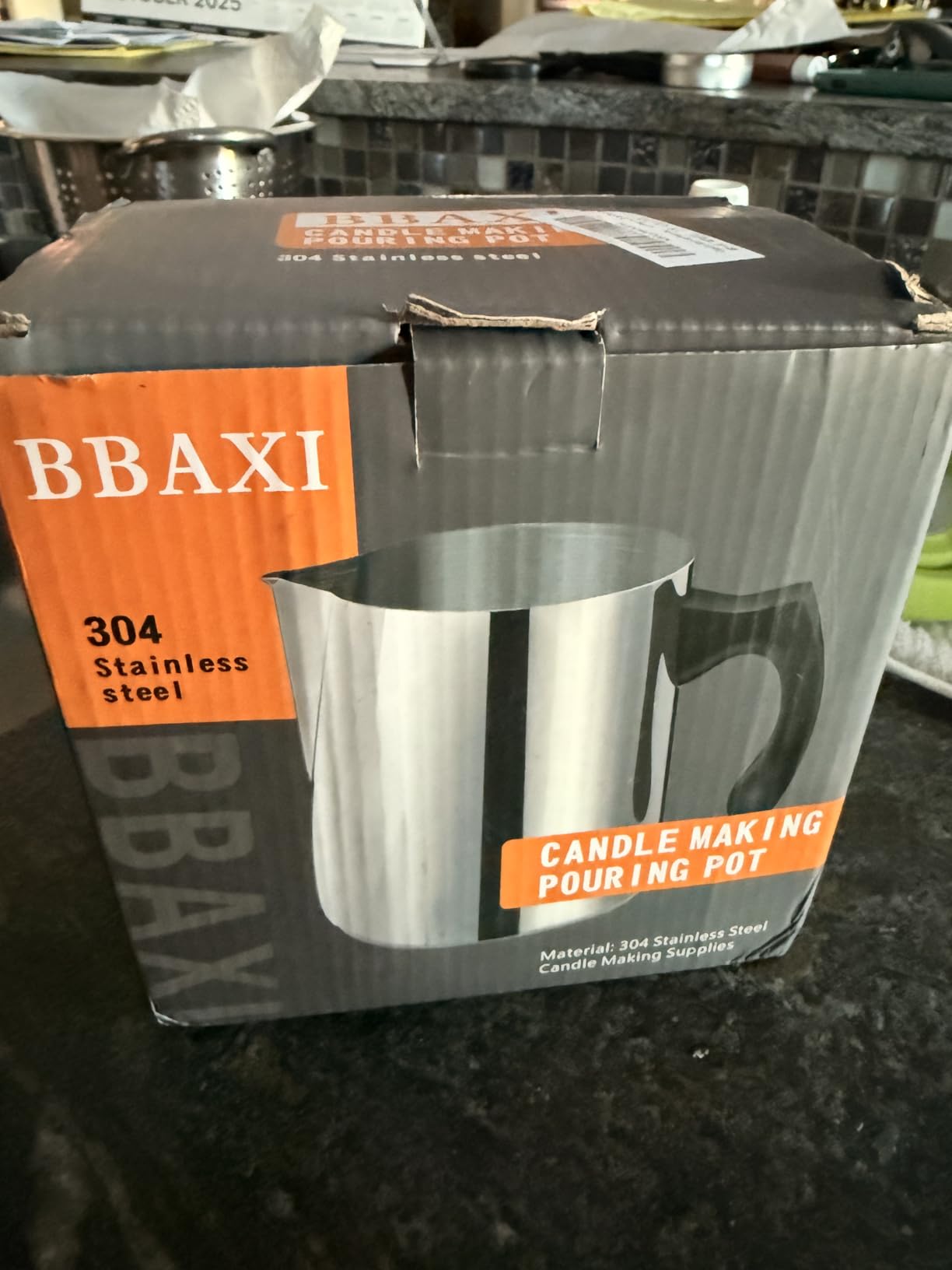 BBAXI Candle Making Pouring Pot, 1500 ML/50 OZ Candle Pouring Pitcher, 304 Stainless Steel Candle Making Pitcher with Heat-Resistant Handle and Dripless Pouring Spout Design customer photo 1