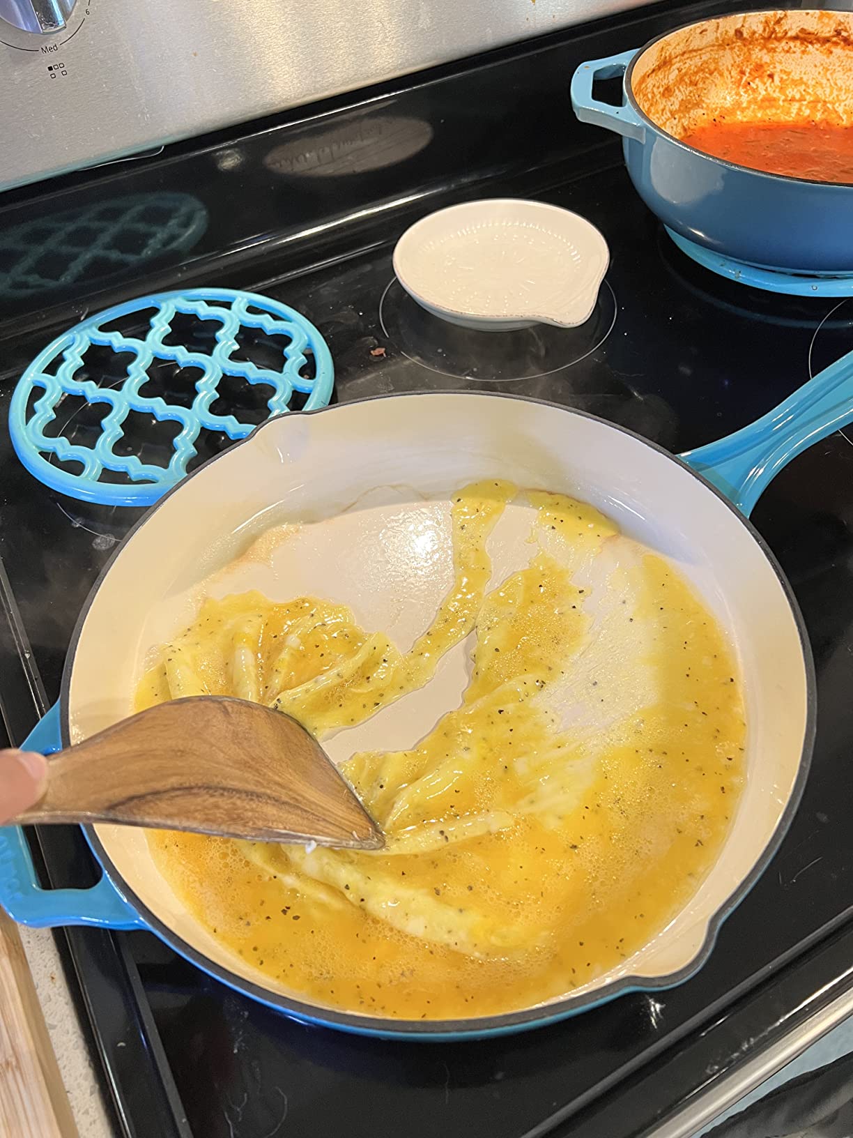 Bruntmor Enameled Cast Iron Frying Pan Set - 8