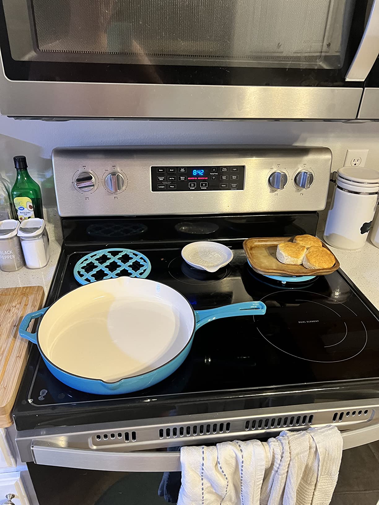 Bruntmor Enameled Cast Iron Frying Pan Set - 8
