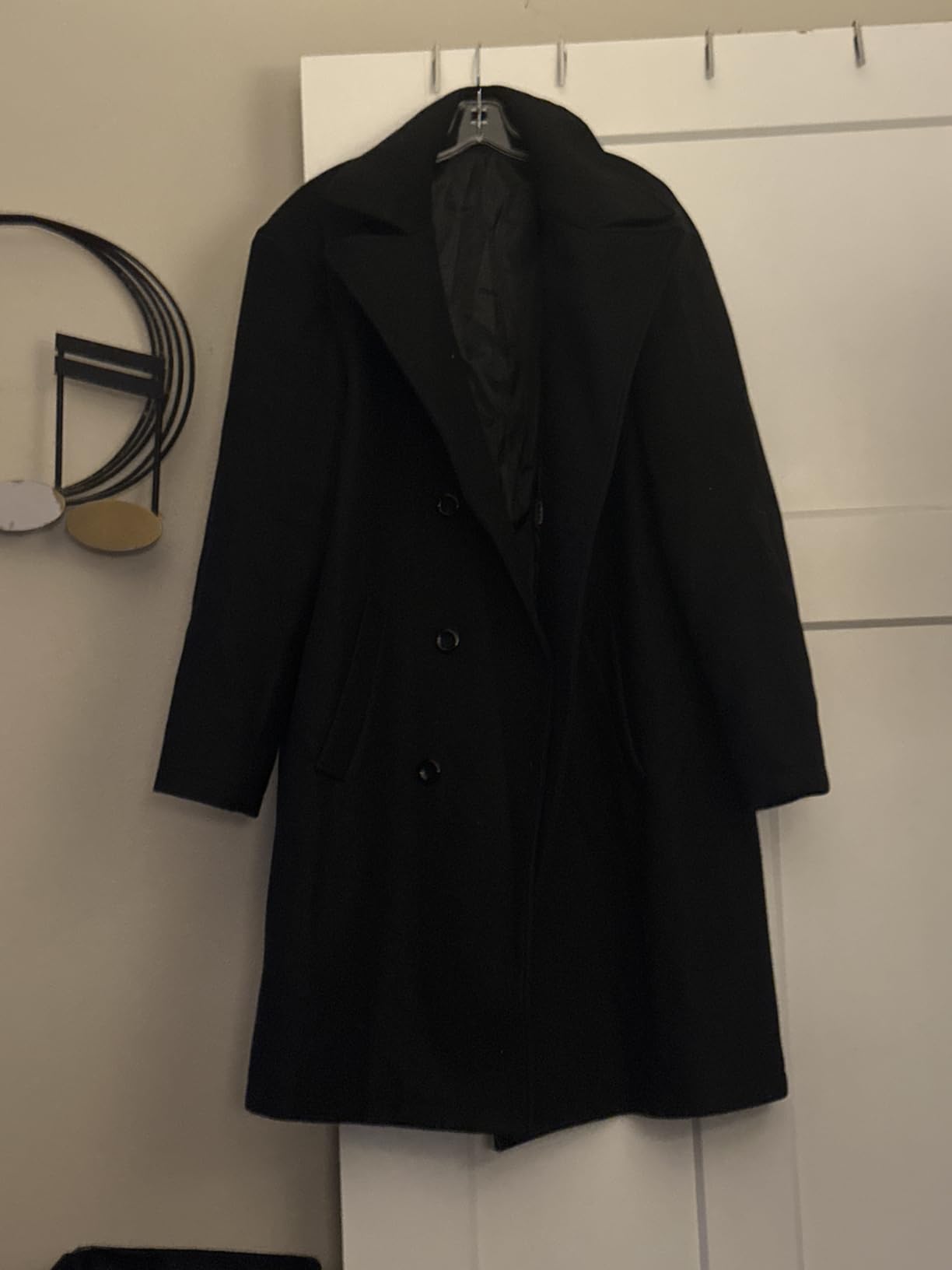 Mens Double Breasted Trench Coat Casual Lapel Collar Business Winter Long Overcoats customer photo 1