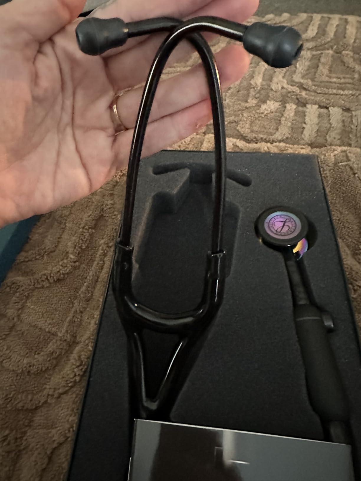 3M Littmann CORE Digital Stethoscope, Up To 40x Amplification, Active Noise Cancellation, In-App Sound Wave Visualization, Mirror-Finish Chestpiece, 8890 customer photo 2
