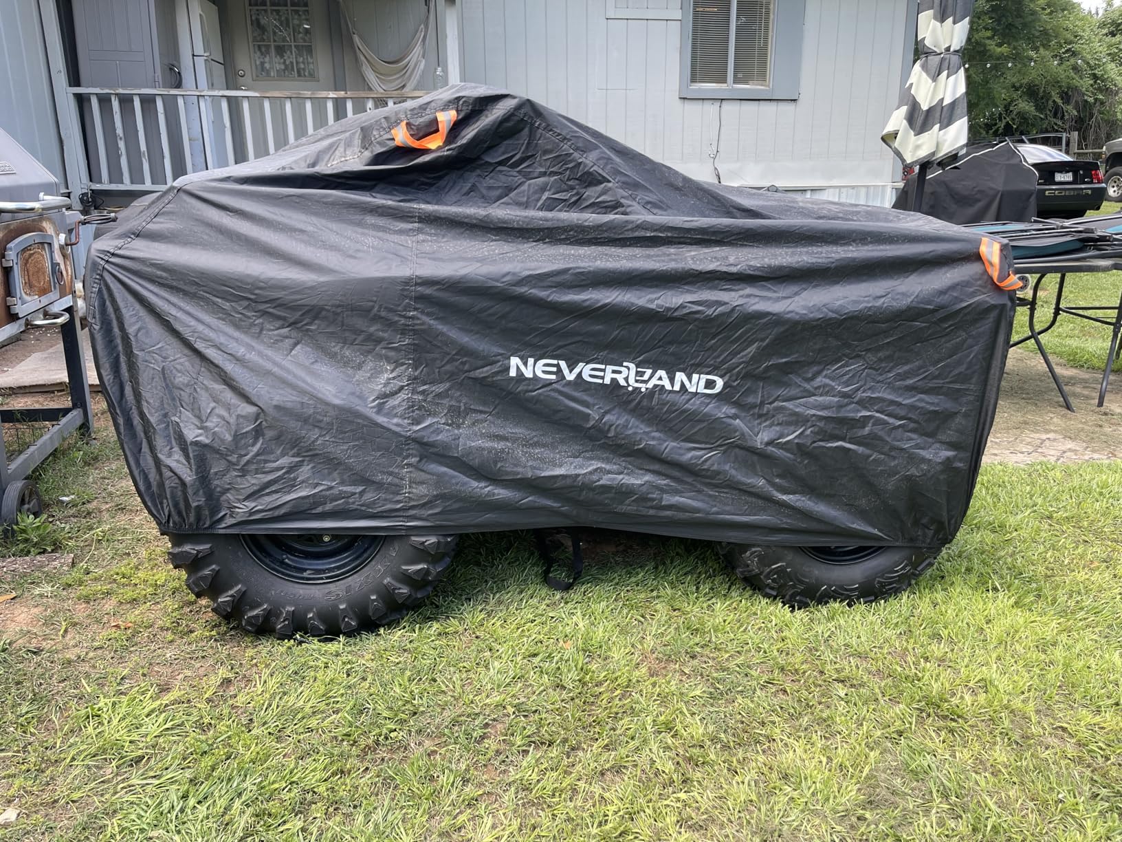 NEVERLAND ATV Cover Waterproof Heavy Duty 4 Wheeler Cover Quad Cover All Season Weather Proof Outdoor UV Protection for Polaris Yamaha Suzuki Honda (Black XLarge) customer photo 1