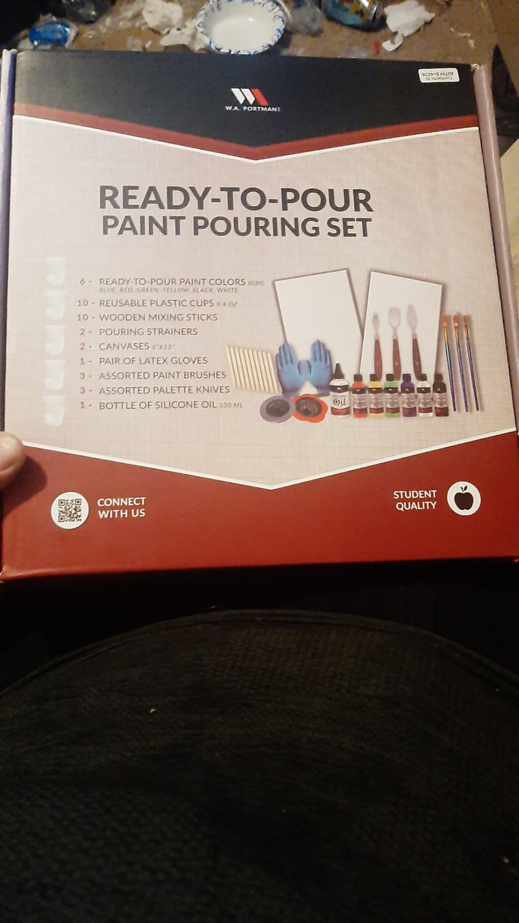 WA Portman 38-PC Ready to Pour Acrylic Pouring Paint Set - 6 Bottles of Acrylic Paint Kits for Adults - Complete Painting Sets with Canvas Painting Supplies for Beginners & Professionals customer photo 1
