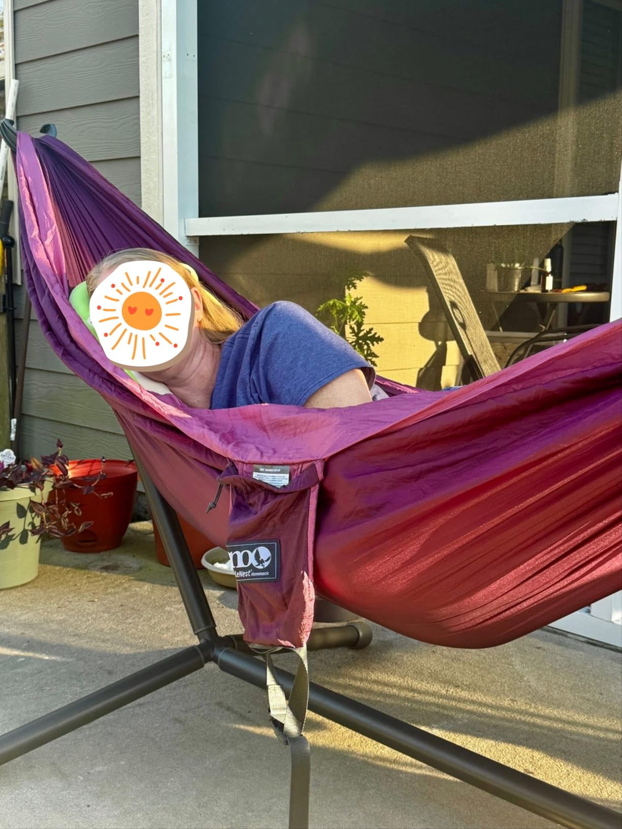 ENO, Eagles Nest Outfitters DoubleNest Lightweight Camping Hammock, 1 to 2 Person, Special Edition Colors, ATC customer photo 1
