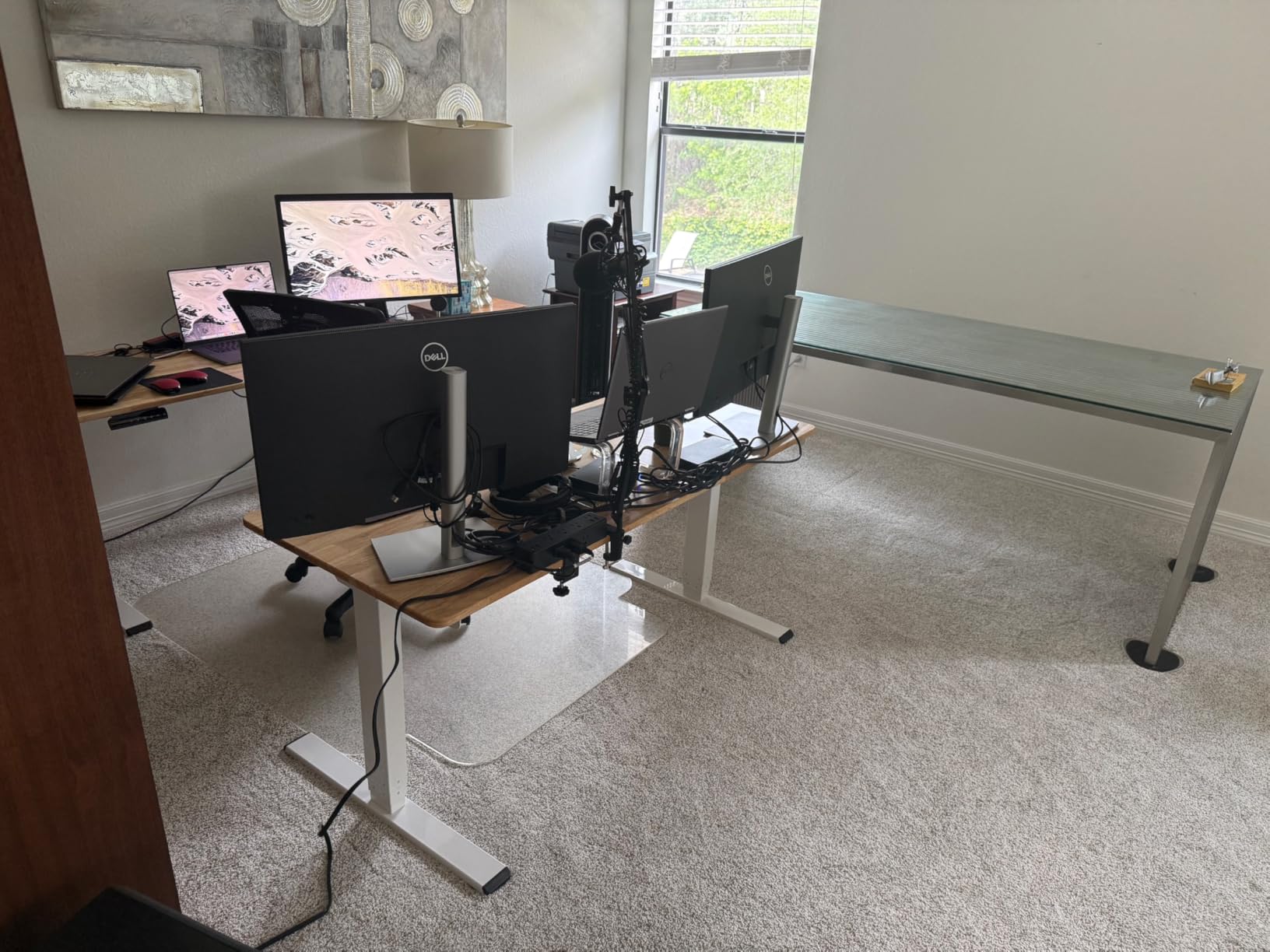 FLEXISPOT E6 Bamboo 3-Stage Dual Motor 72 x 30 Electric Standing Desk Sit Stand Up Desk, Holds 220 lbs, Adjustable Height w/ Memory Presets, Solid Bamboo Desktop & Black Frame, Ships in 2 Boxes customer photo 2