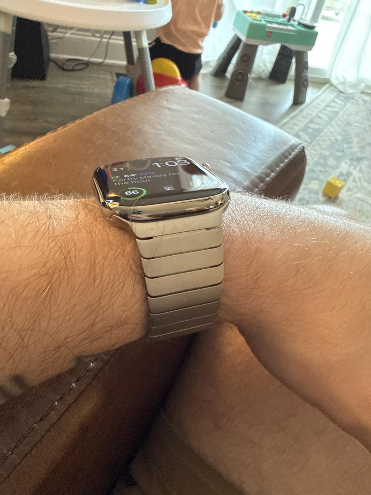 NewWays Titanium & Stainless Steel Link Bracelet for Apple Watch Band Ultra 3 2 1 Band 49mm Series11 10 46mm 42mm 45mm 44mm 41mm 40mm 38mm Series 3-11 customer photo 1