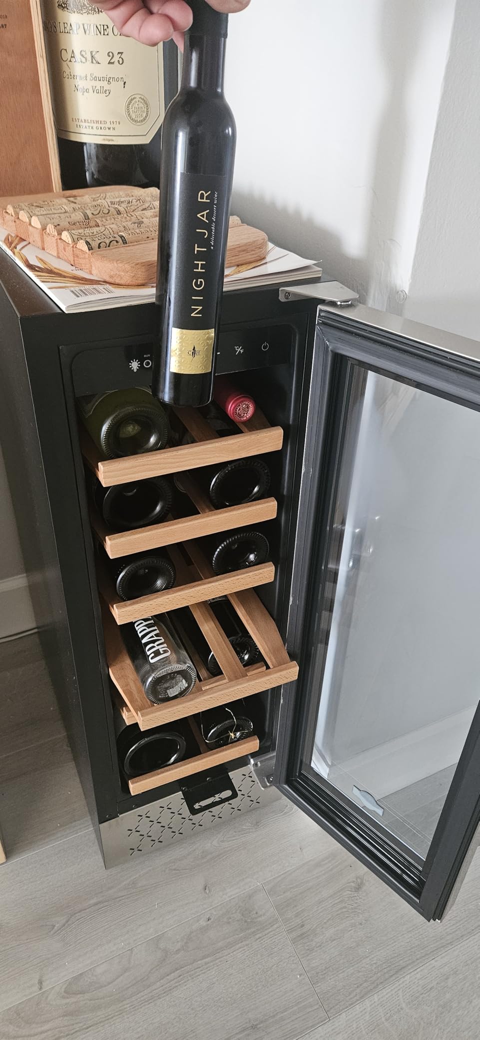 Tylza 24 Inch Wine Fridge Dual Zone, 180 Bottles Wine Cooler Refrigerator With Stainless Steel and Professional Compressor, Fast Cooling Low Noise and No Fog Built-in or Freestanding customer photo 1