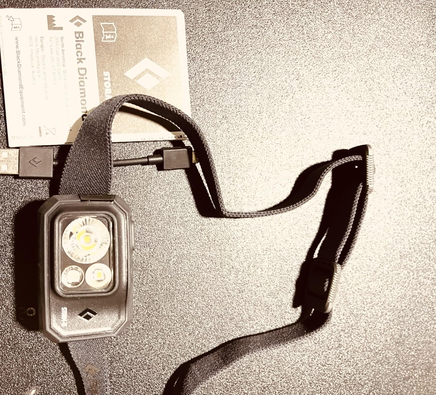 BLACK DIAMOND Storm 500-R Rechargeable Headlamp | 500 Lumens Brightness | Micro-USB Charging | Waterproof & Compact | Camping, Hiking, Running | Black customer photo 1