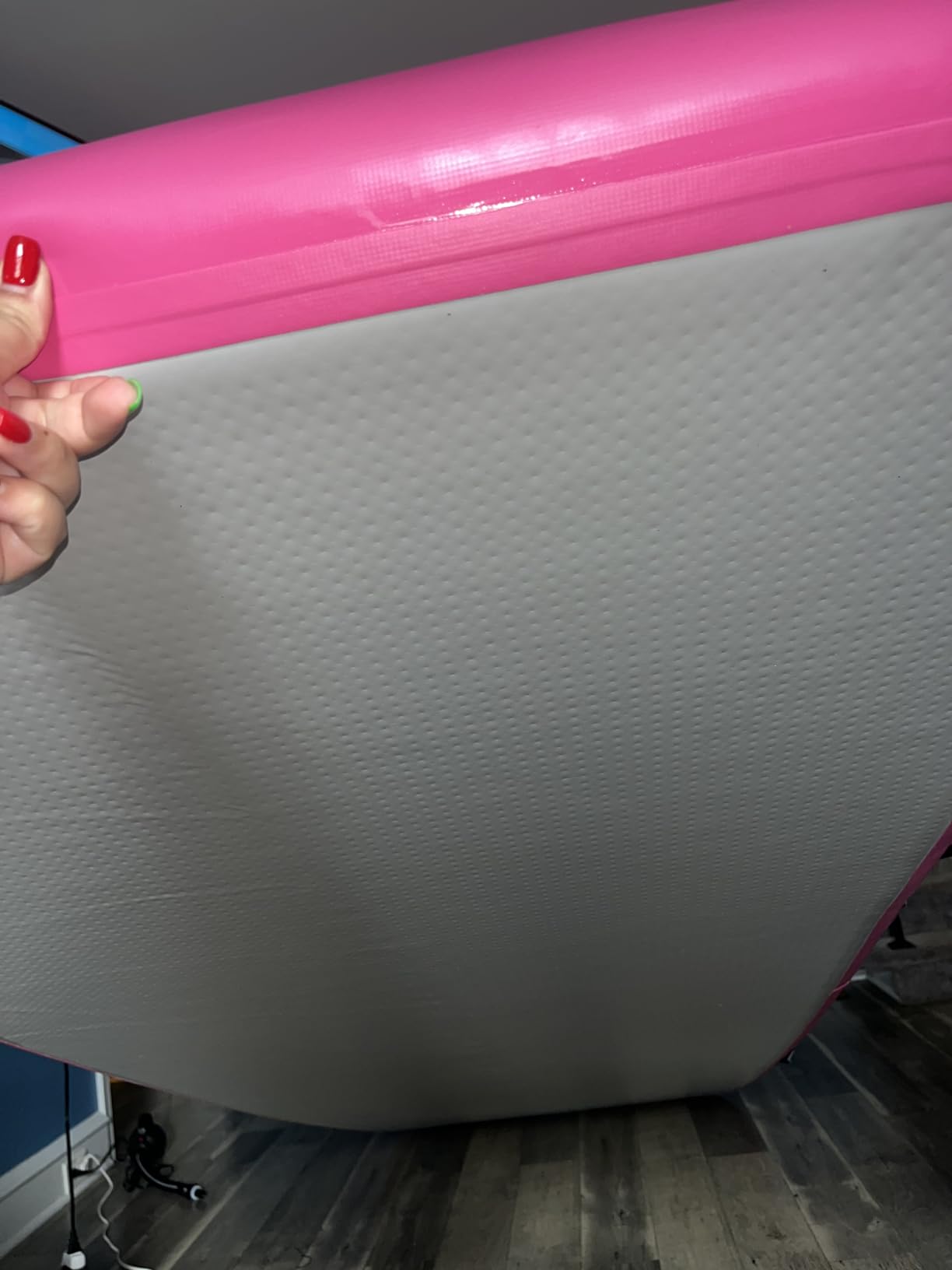 AWSUM Inflatable Gymnastics Mat 10ft/13ft/16ft/20ft/23ft Training mat 4/8 inches Thick tumbling mat with Electric Pump for Home/Gym/Outdoor customer photo 1