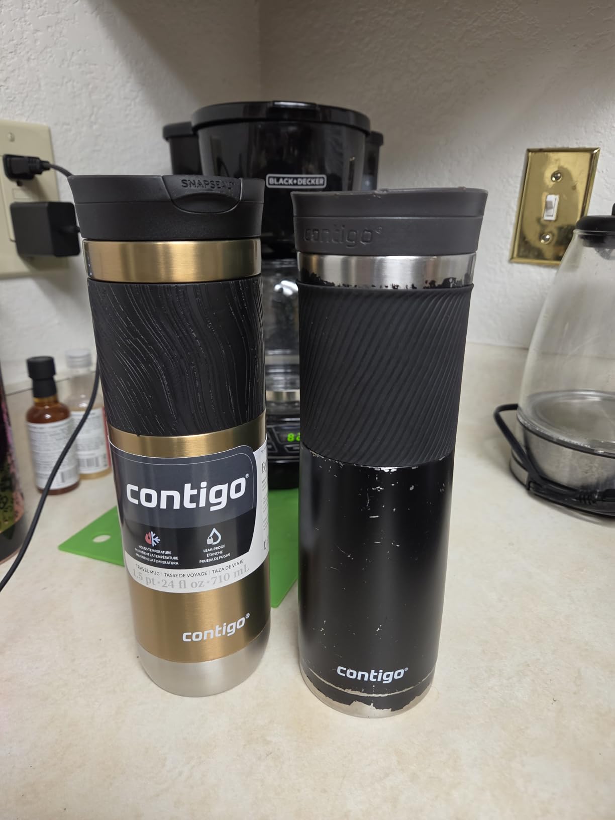 Contigo Byron Vacuum-Insulated Stainless Steel Travel Mug, 20oz - Leak-Proof Lid, BPA-Free, Blue Corn customer photo 1