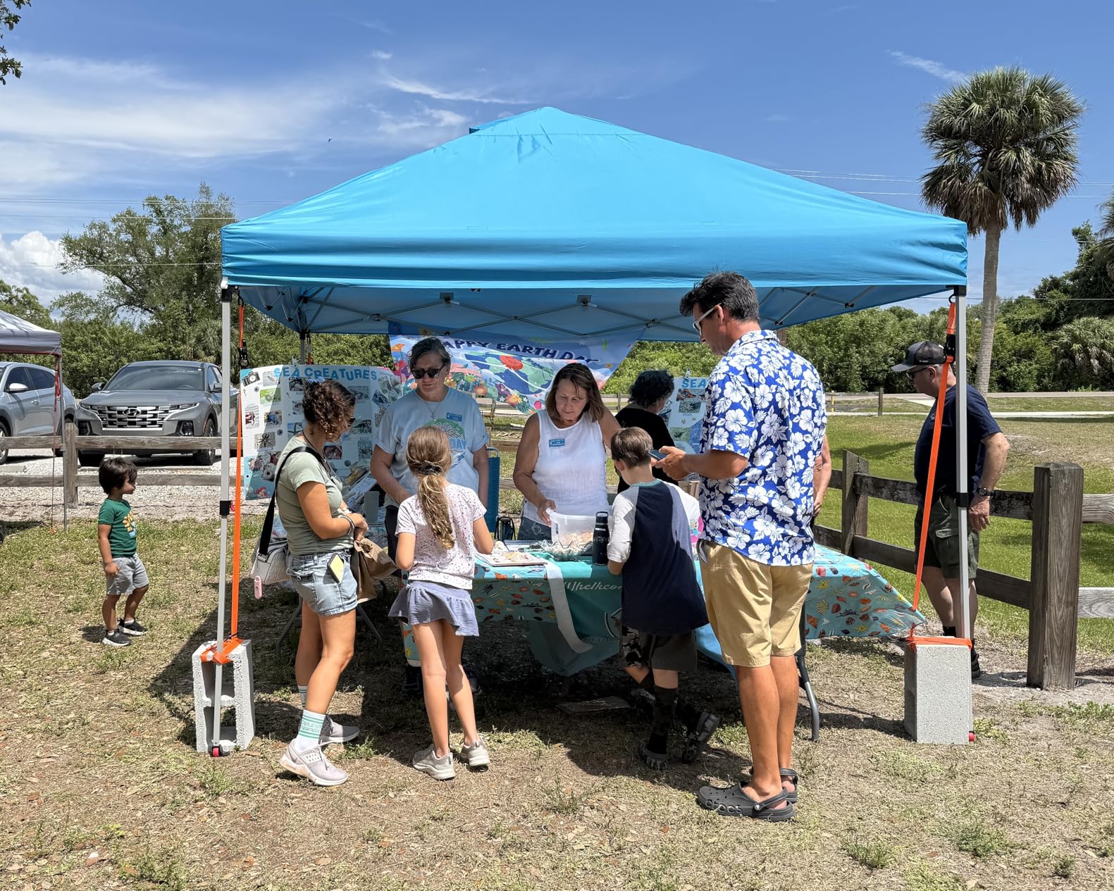 Crown Shades 10x10 Pop Up Canopy - Beach Tent with One Push Setup - Outdoor Sun Shade for Events, Parties, Camping - Gazebo with STO-N-Go Cover Bag, Silver Coated Top, 3 Height & 4 Sand Bags, Yellow customer photo 1