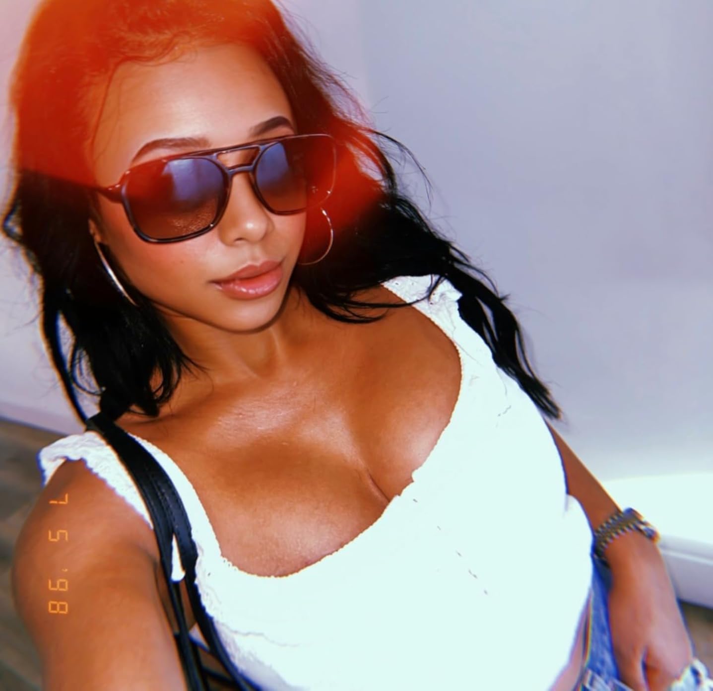 Retro Aviator Sunglasses for Women Men, Trendy Rectangle Womens Mens Shades Sun Glasses SJ2202 customer photo 2