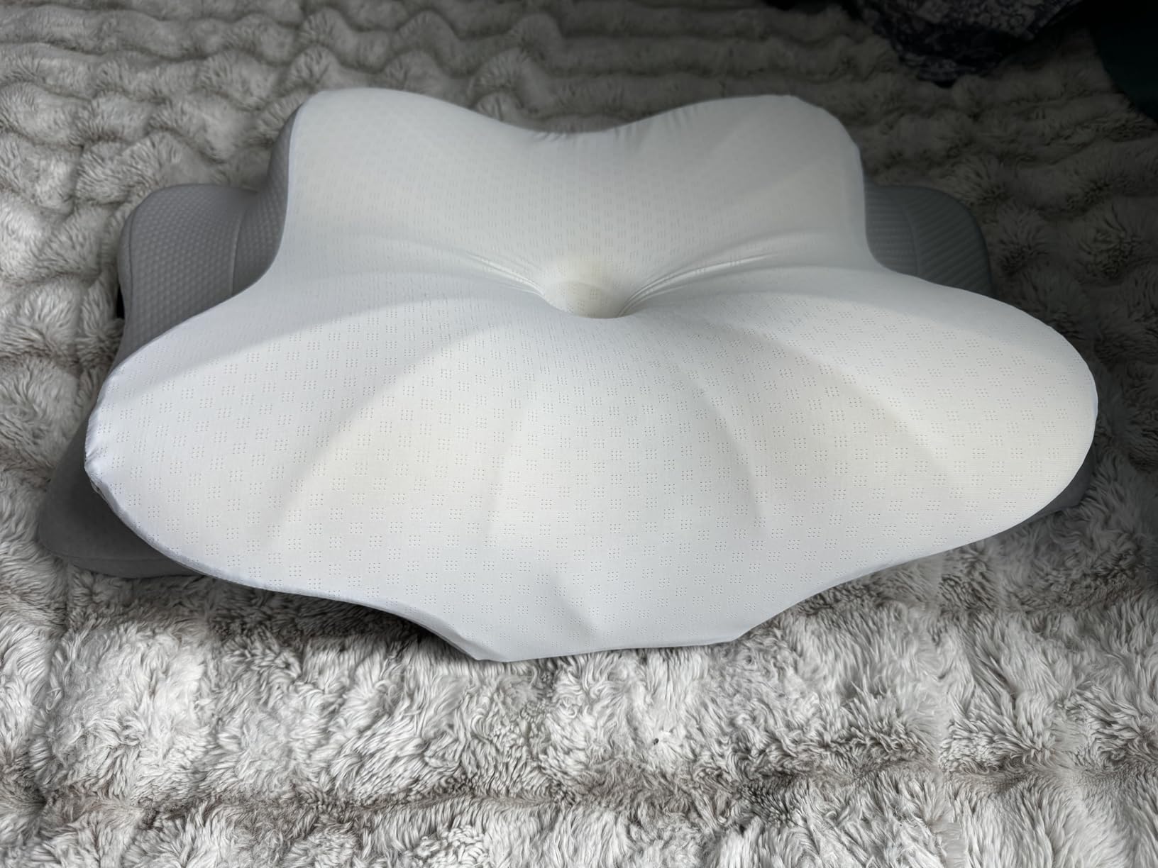 DONAMA Cervical Pillow for Neck and Shoulder, Contour Memory Foam Pillow, Ergonomic Neck Support Pillow for Side Back Stomach Sleepers with Pillowcase customer photo 2