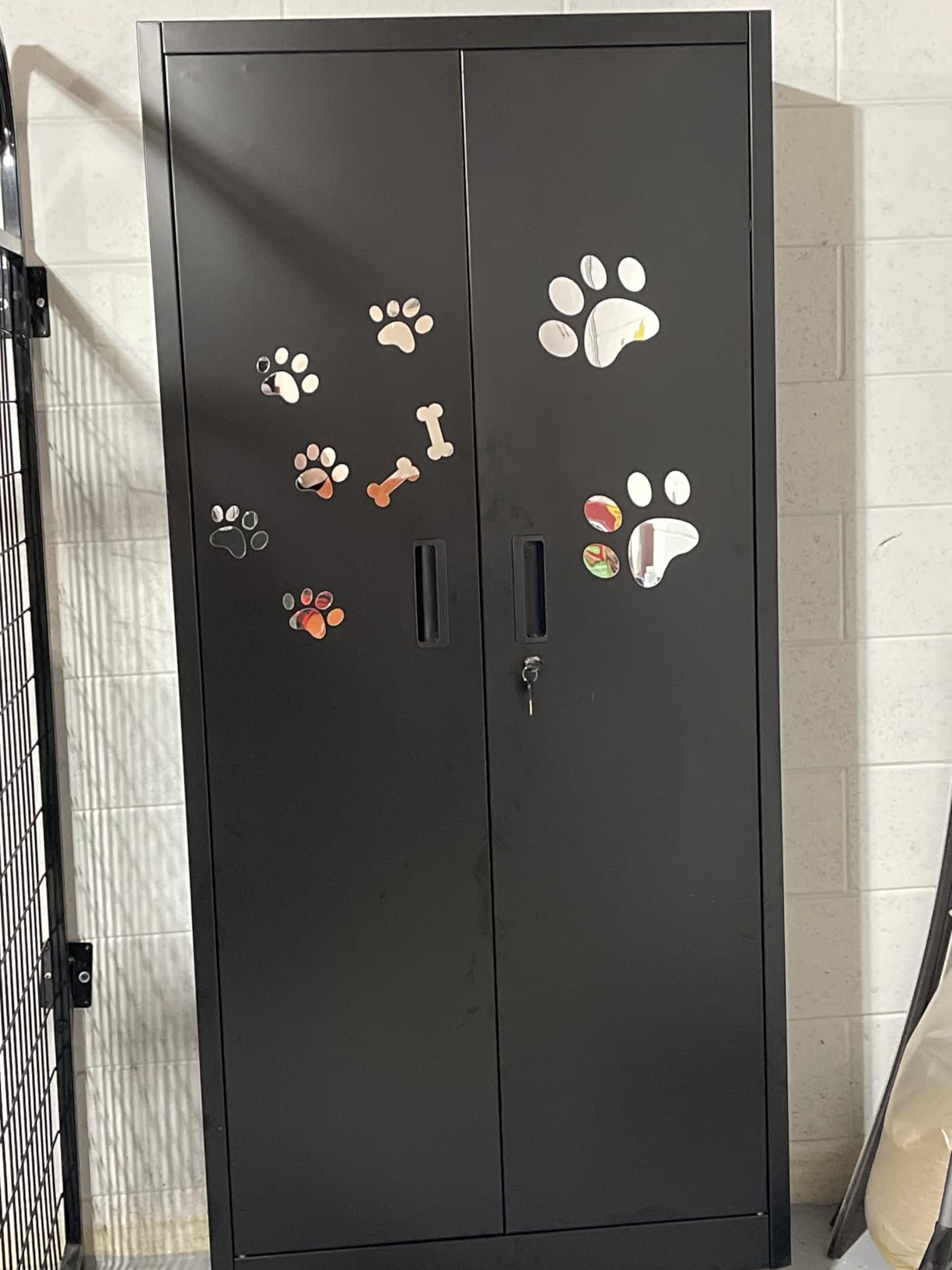 SUXXAN Heavy Duty Metal Storage Cabinet with Wheels and Pegboard, 71