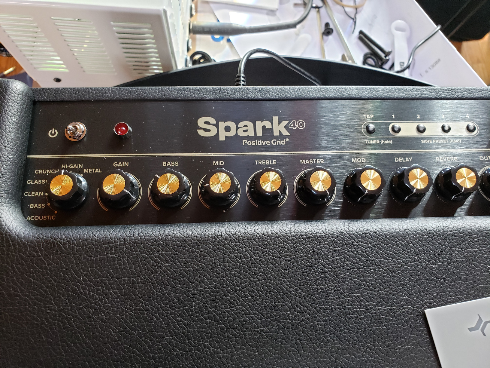 Positive Grid Spark Pearl Guitar Amplifier Electric, Bass and Acoustic Guitar 40-Watt Combo Practice Amp with Spark Mobile App (Pearl) customer photo 1