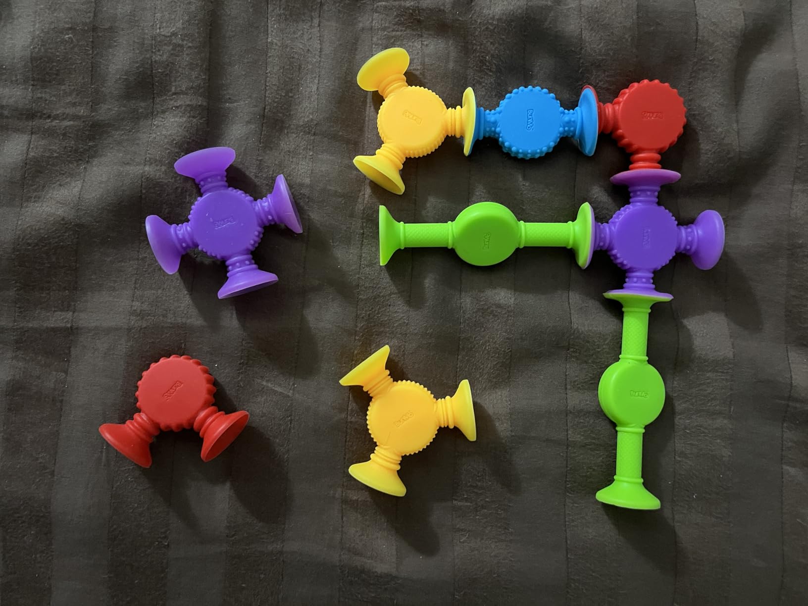BUNMO Bath Toys Suction - connect, Build, Create - Toddler Bath Toys - Hours of Fun & Creativity - Fine Motor Skills - Stimulating Sensory Toys - Non-Mouthable Toy - Textured 10 Pack customer photo 2