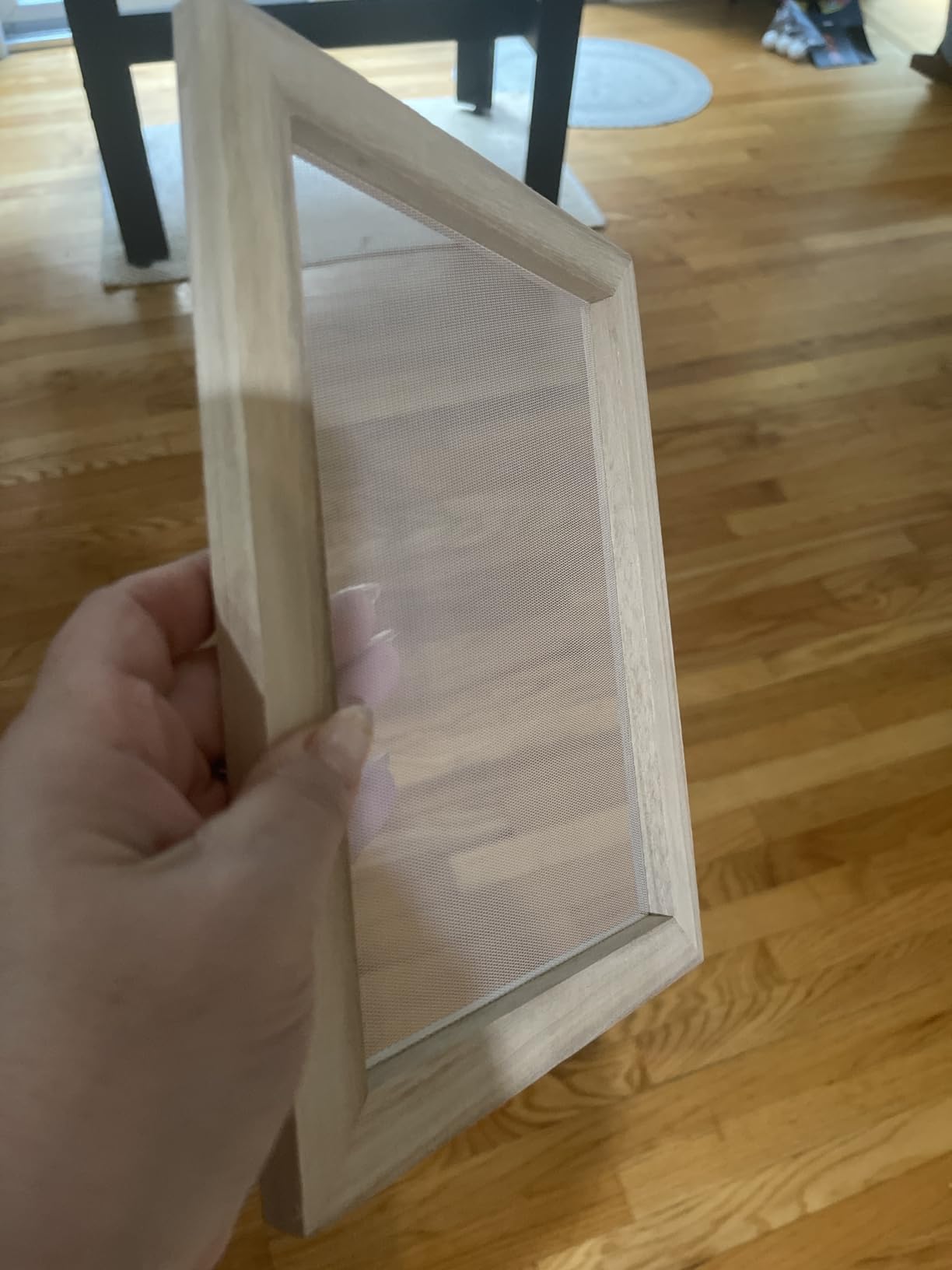Worown 5 Different Size Wooden Paper Making Screens, PaperMaking Mold and Deckle, Paper Making Frames for DIY Paper Crafts customer photo 2
