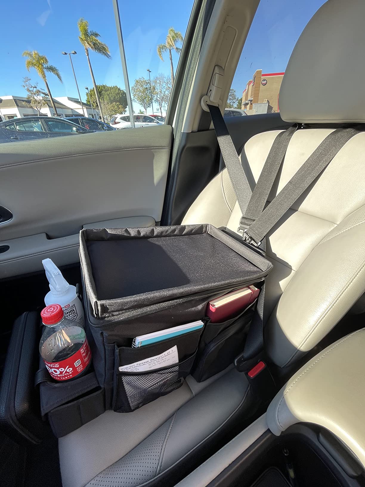 High Road CarHop Front Seat Car Organizer with Car Cup Holder, Passenger Seat Tray and Padded Filing or Cooler Compartment with Side Pocket Storage customer photo 1