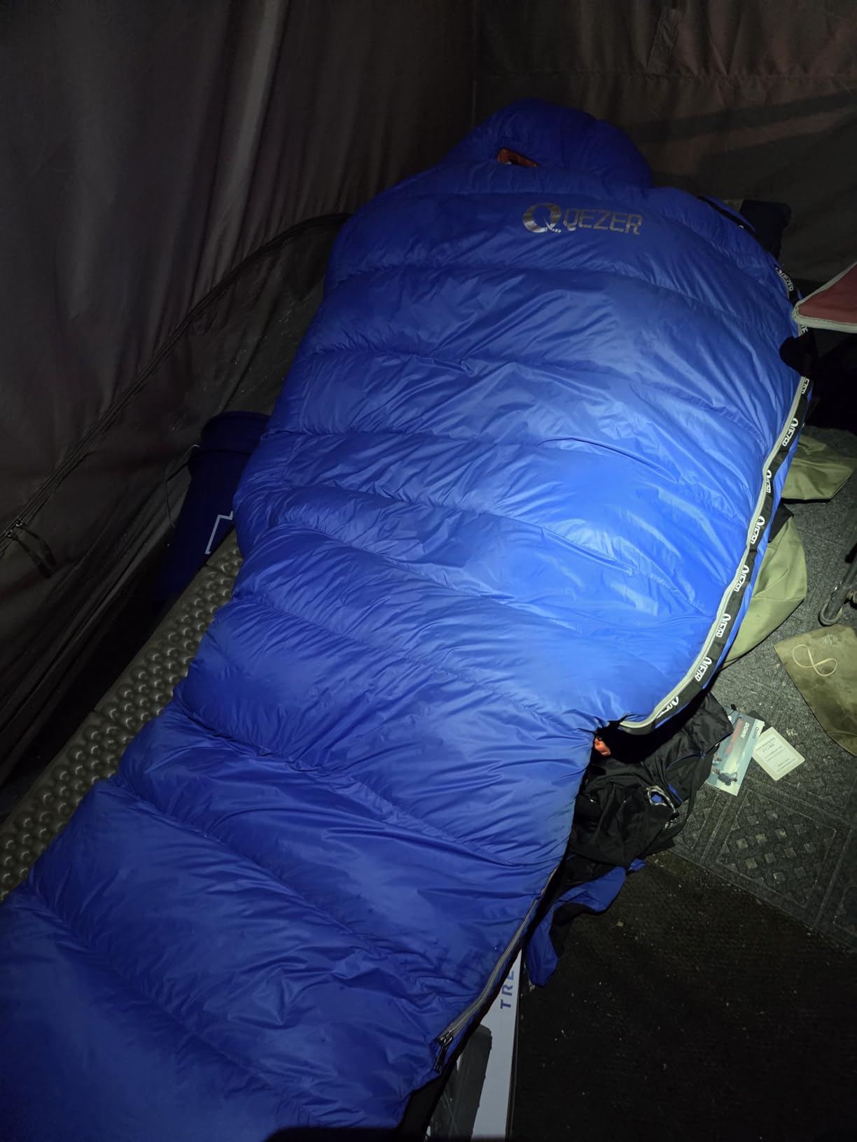 Down Sleeping Bag for Adults, 0°F 10°F 15°F 20°F 600 Fill Power Mummy customer photo 1