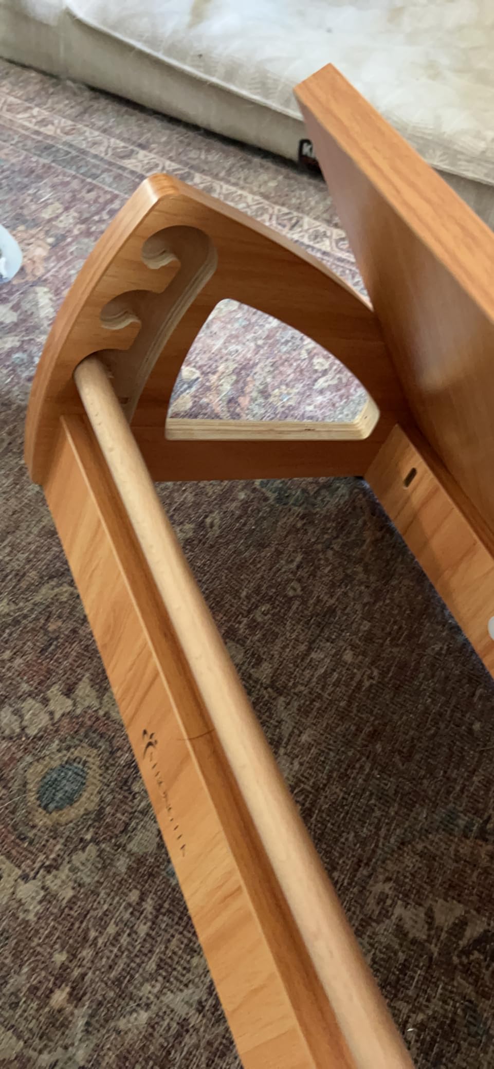 StrongTek Ergonomic Under Desk Footrest, 3 Adjustable Heights Wooden Office Footrest, Large Anti-Slip Surface, Improves Posture and Blood Circulation, up to 400lbs (Natural) customer photo 2