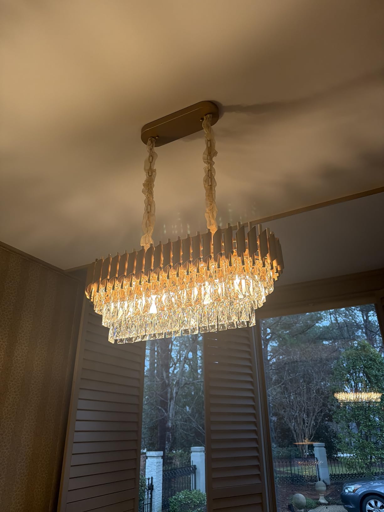 AXILIXI Modern Crystal Chandelier Gold, 24