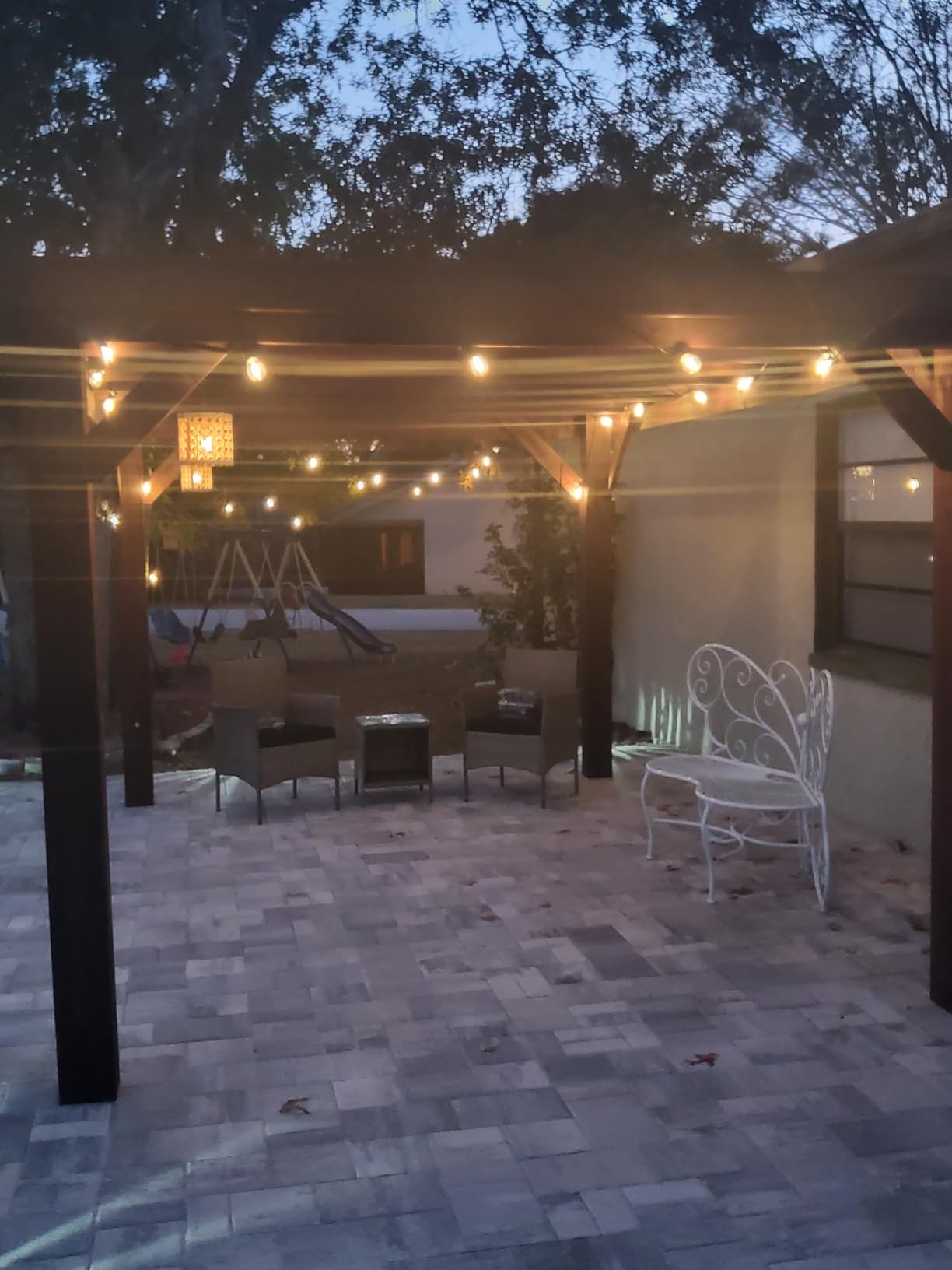 Backyard Discovery Brockton 14' x 10' Modern Cedar Wood Pergola Kit with All-Season Durability, High-Wind Rating, Concrete Anchors, PowerPort, Shade for Outdoor Patio, Deck, Garden, and Entertaining customer photo 1
