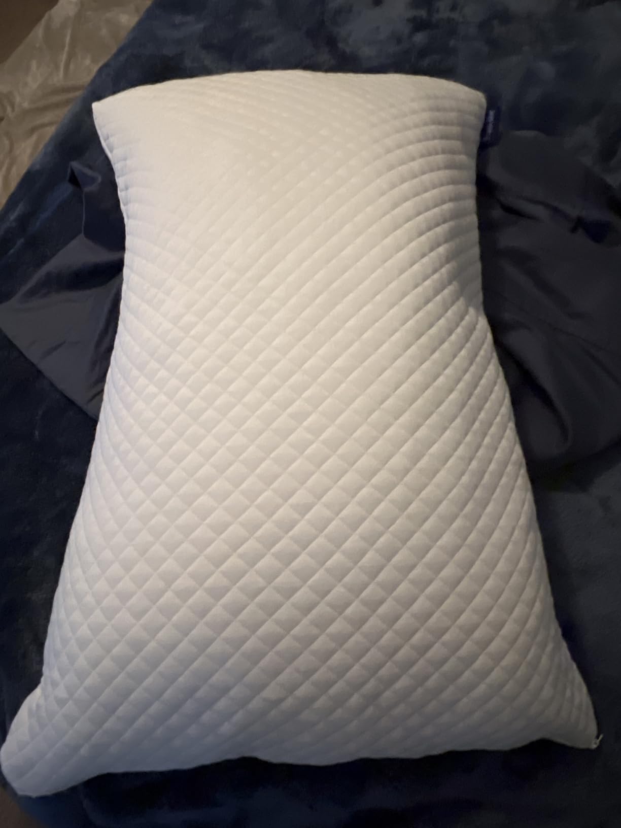 DreamyBlue Signature Pillow w/Adjustable Loft, Shredded Memory Foam Fill, Washable Bamboo Rayon Cover, CertiPUR-US Certified Foam (Queen) customer photo 2