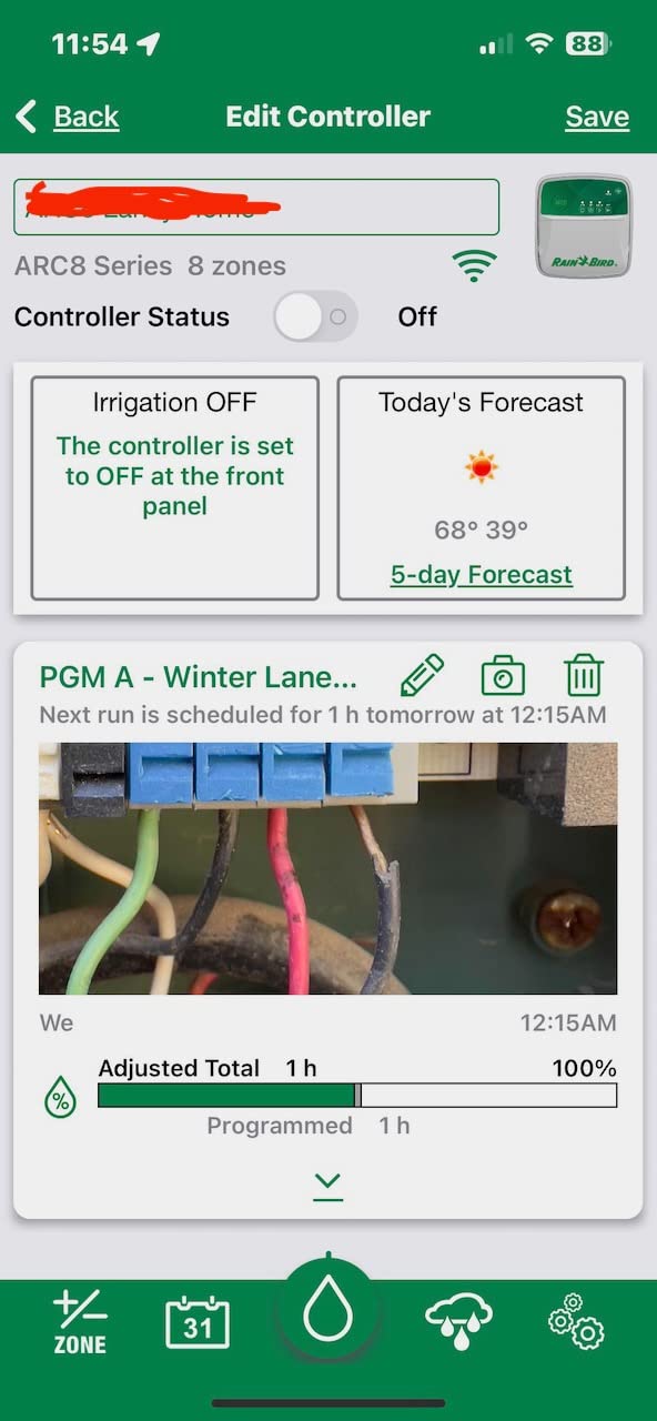 Rain Bird ARC8 App-Based Indoor/Outdoor Smart WiFi Irrigation Sprinkler Timer, 8-Zone, EPA WaterSense Certified customer photo 1