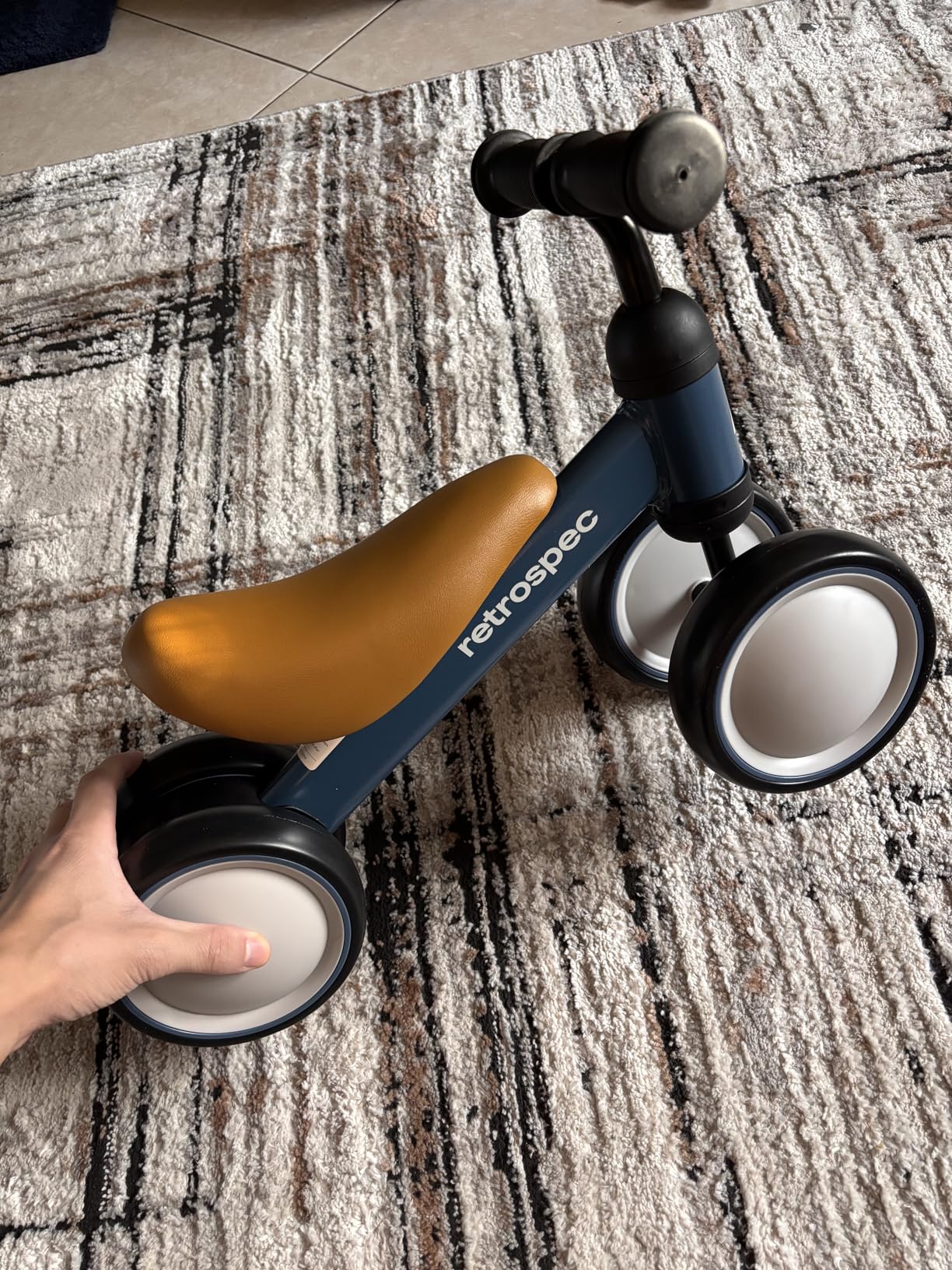 Retrospec Cricket Baby Balance Bike, 4-Wheel Ride-On Toy for Ages 12-24 Months - First Bike & Toddler Bike for 1 Year Old Boys & Girls, First Birthday Gift customer photo 2