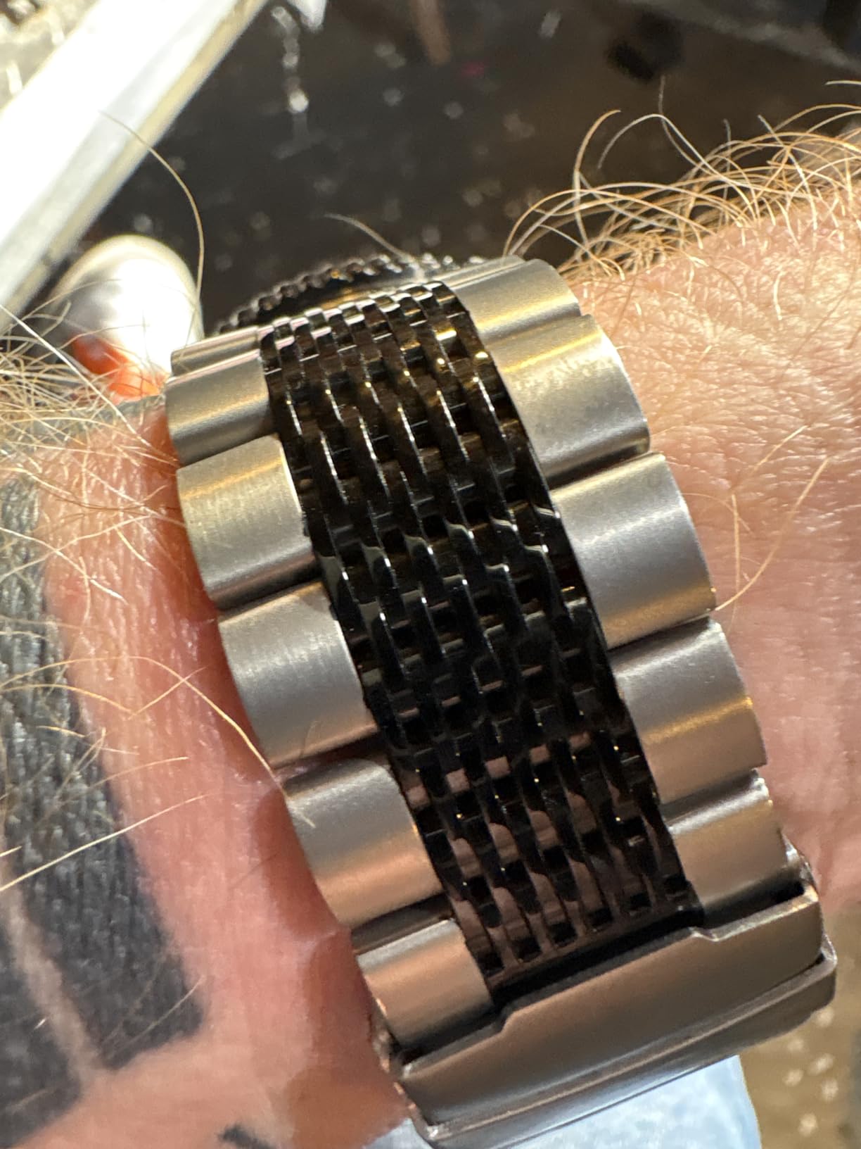 BINLUN Stainless Steel Watch Band, Metal Watch Strap for Men Women Replacement with Double-Lock Deployment Clasp Polished Watch Bracelet Silver Black Gold Rose-gold 18/19/20/21/22/24mm customer photo 2