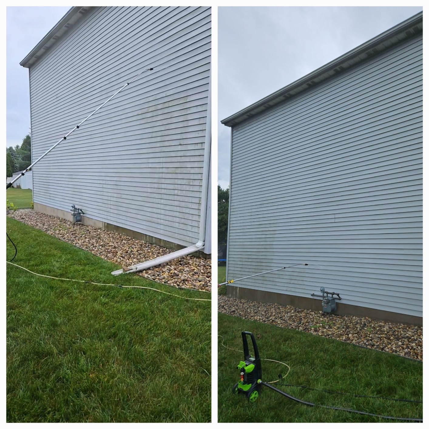 Janz Aluminum 24 FT Telescoping Pressure Washer Wand with Pressure Washer Extension Wand, Gutter Cleaner Attachment, 5 Spray Nozzle Tips, 2 Hose Inlet Adapters and Support Harness customer photo 2