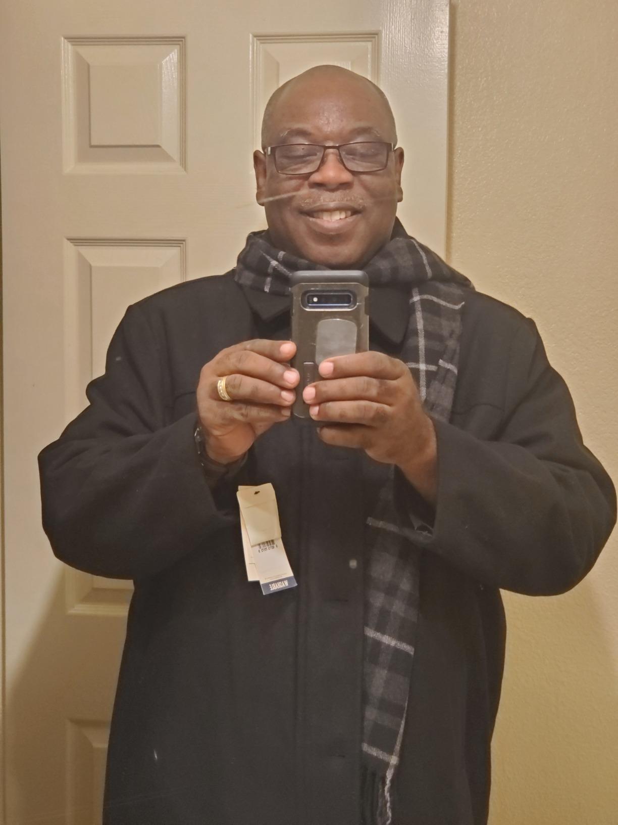Men's Weston Wool Blend Coat With Scarf (Regular and Big & Tall) customer photo 1