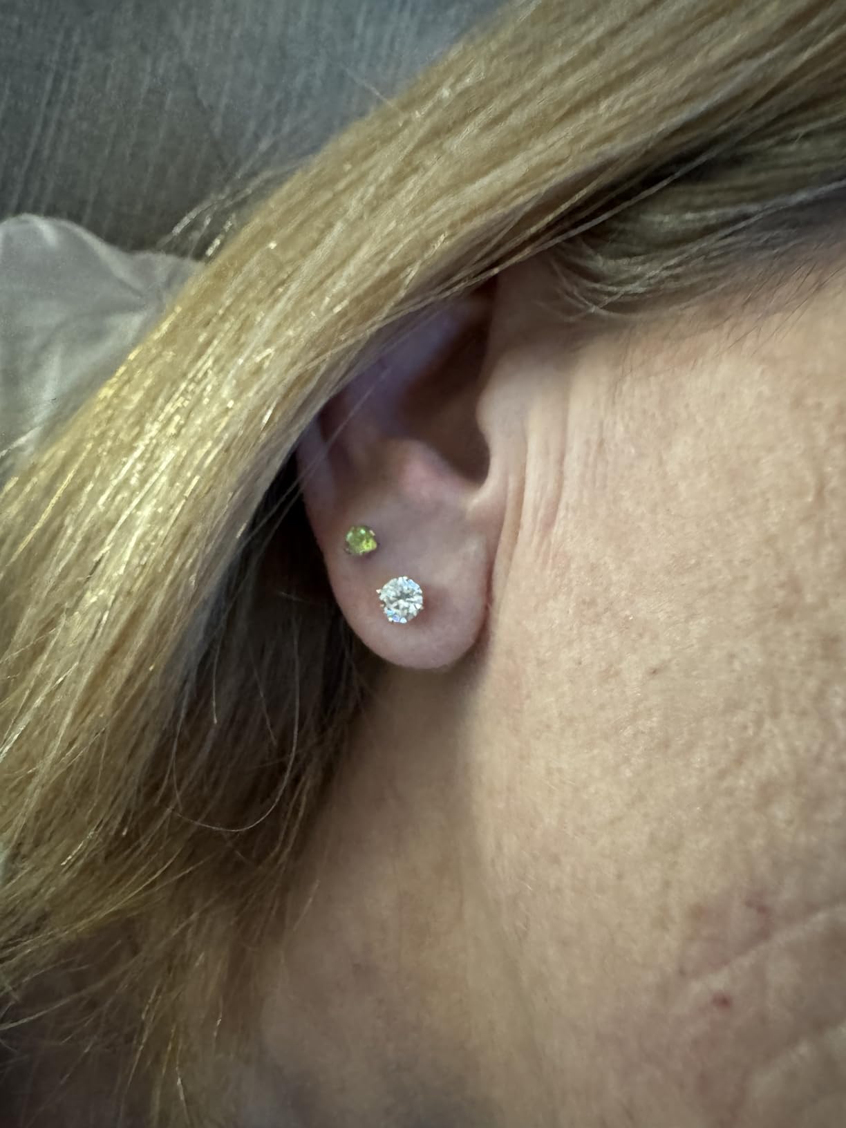 0.5 to 12 Carat 14K White Gold Round Shape IGI Certified LAB GROWN Diamond Stud Earrings for Women 4 Prong Push Back (E/F Color VS2/SI1 Clarity) customer photo 1