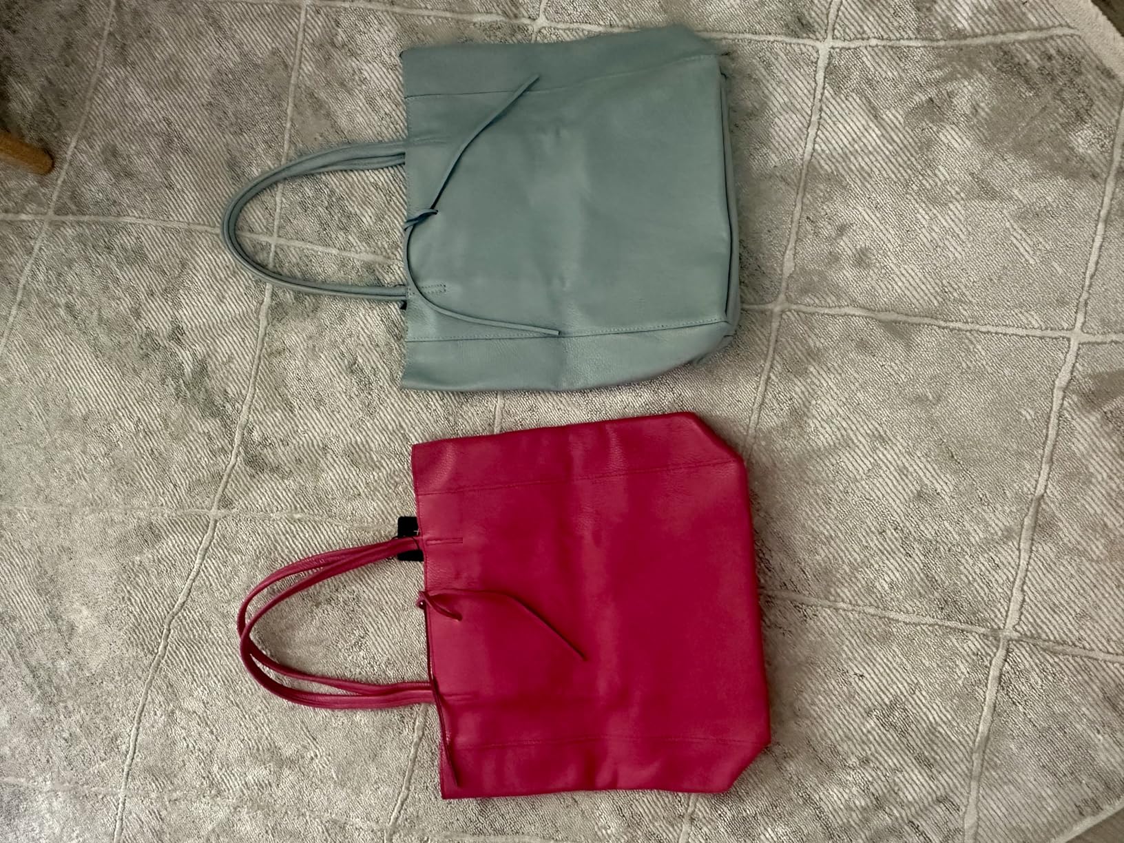 Italian Calf Leather Tote for Women with Zipper, Inner Pocket & Flat Base | Soft Unlined Shopper for Work & Travel customer photo 1