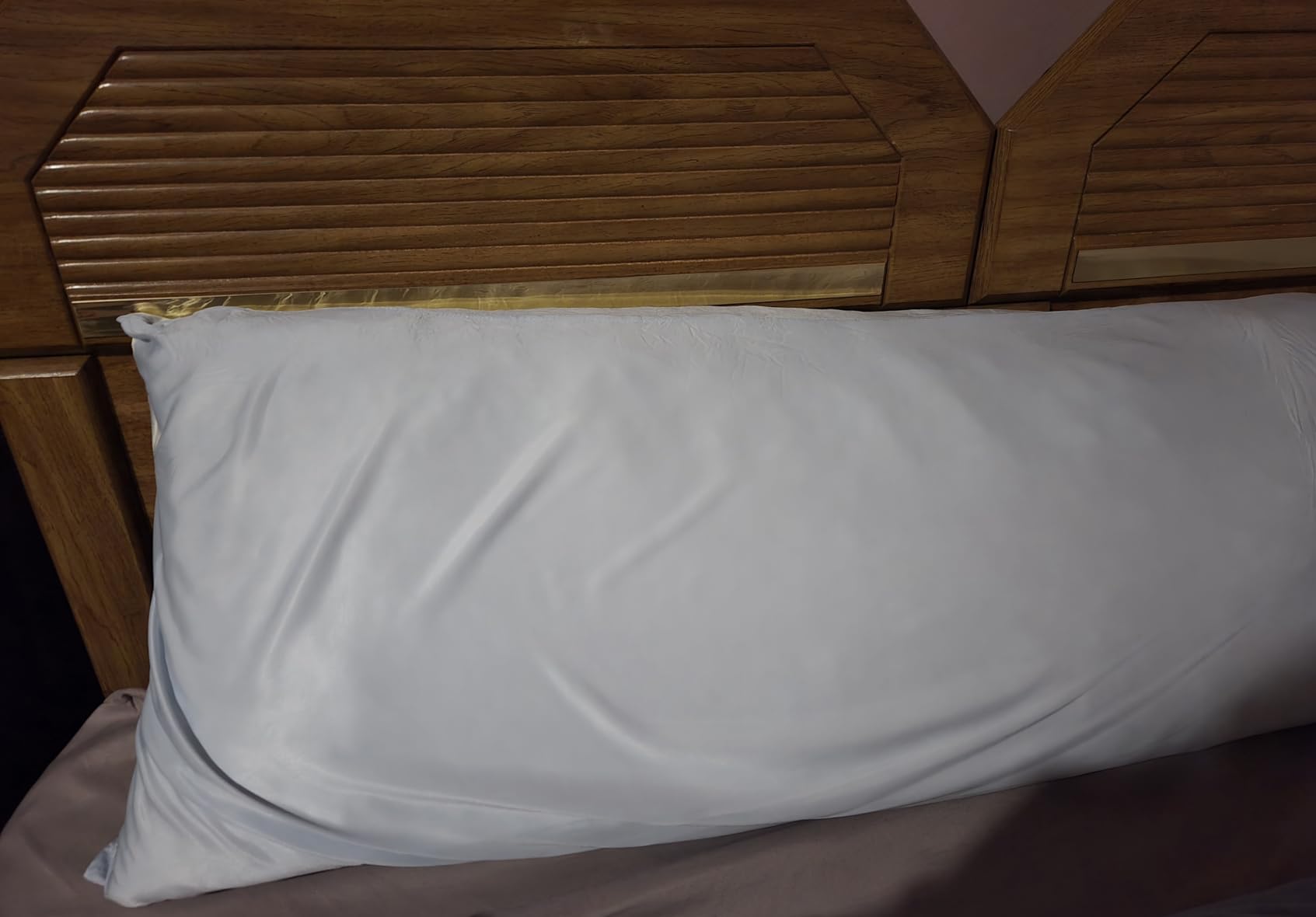 WhatsBedding Memory Foam Body Pillow with Removable Pillowcase - Fluffy Body Pillows for Adults - Large Long Bed Pillows for Sleeping - 20x54 inch, White customer photo 2