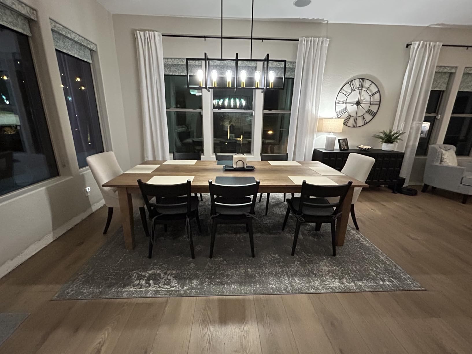 CHITA Farmhouse Tufted Dining Chairs, Modern Upholstered Chairs, Fabric High Back Dining Room Chairs Set of 2, Linen customer photo 2