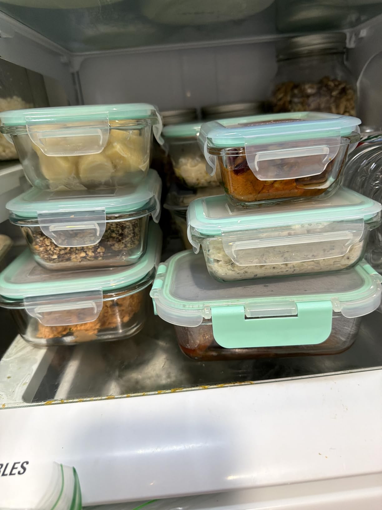Vtopmart 8 Pack Glass Food Storage Containers with Airtight Lids, Glass Meal Prep Containers, Lunch Office Meal for Microwave, Oven, Freezer and Dishwasher, BPA Free customer photo 1
