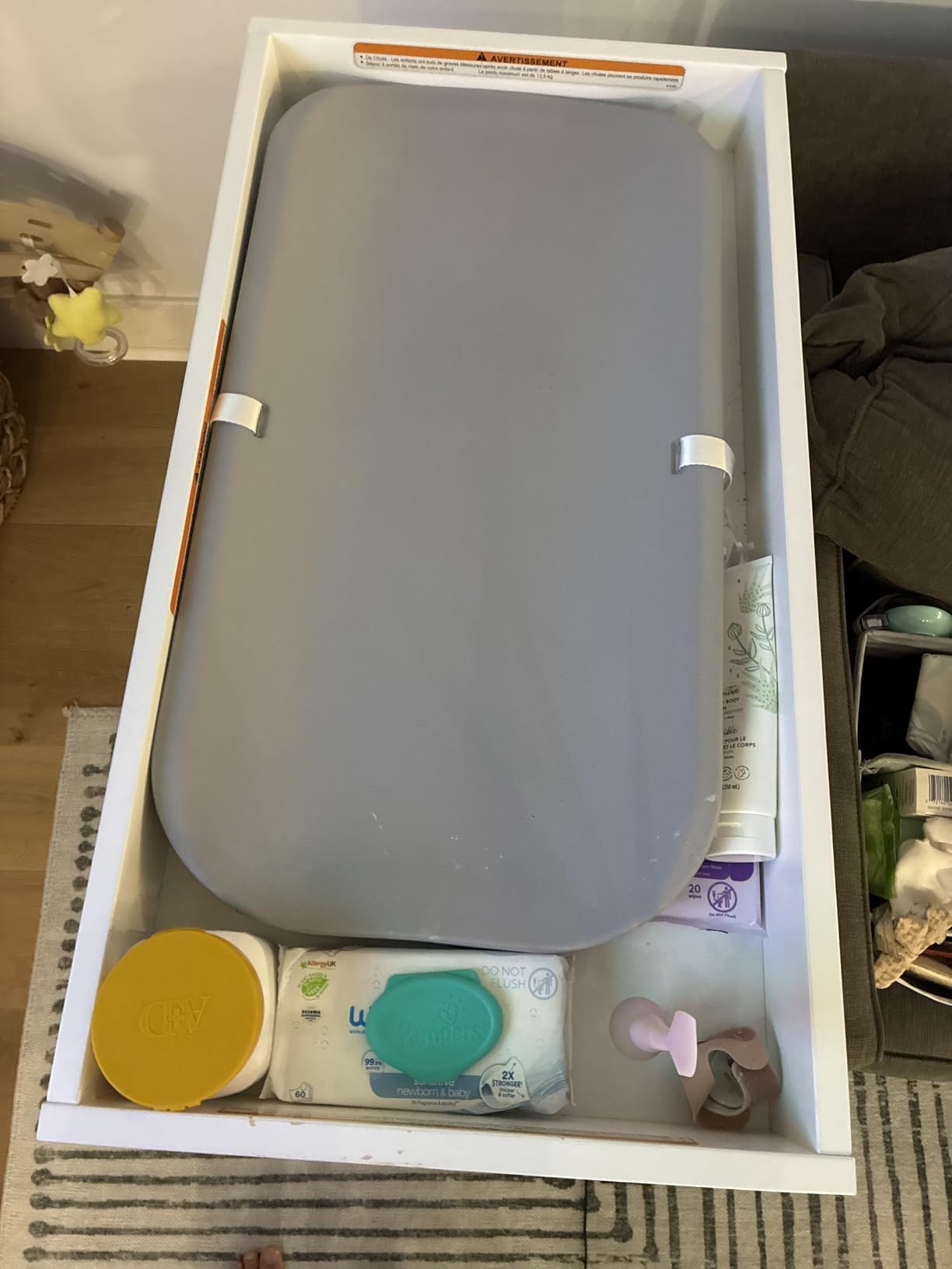 Graco Teddi Changing Table with Water-Resistant Changing Pad (Driftwood) - GREENGUARD Gold Certified customer photo 2