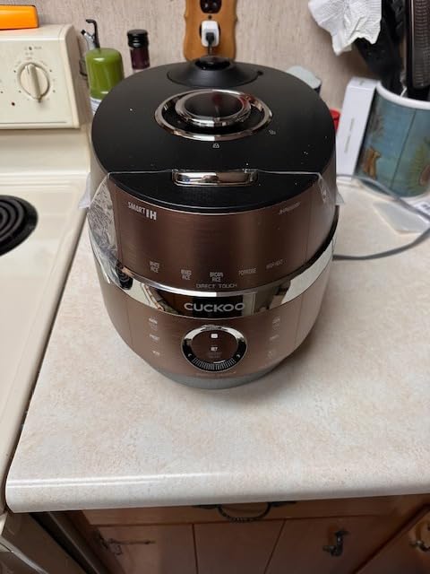 CUCKOO CRP-JHR1009F | 10-Cup (Uncooked) Induction Heating Pressure Rice Cooker | 19 Menu Options, Auto-Clean, Voice Guide, Made in Korea | Copper customer photo 2