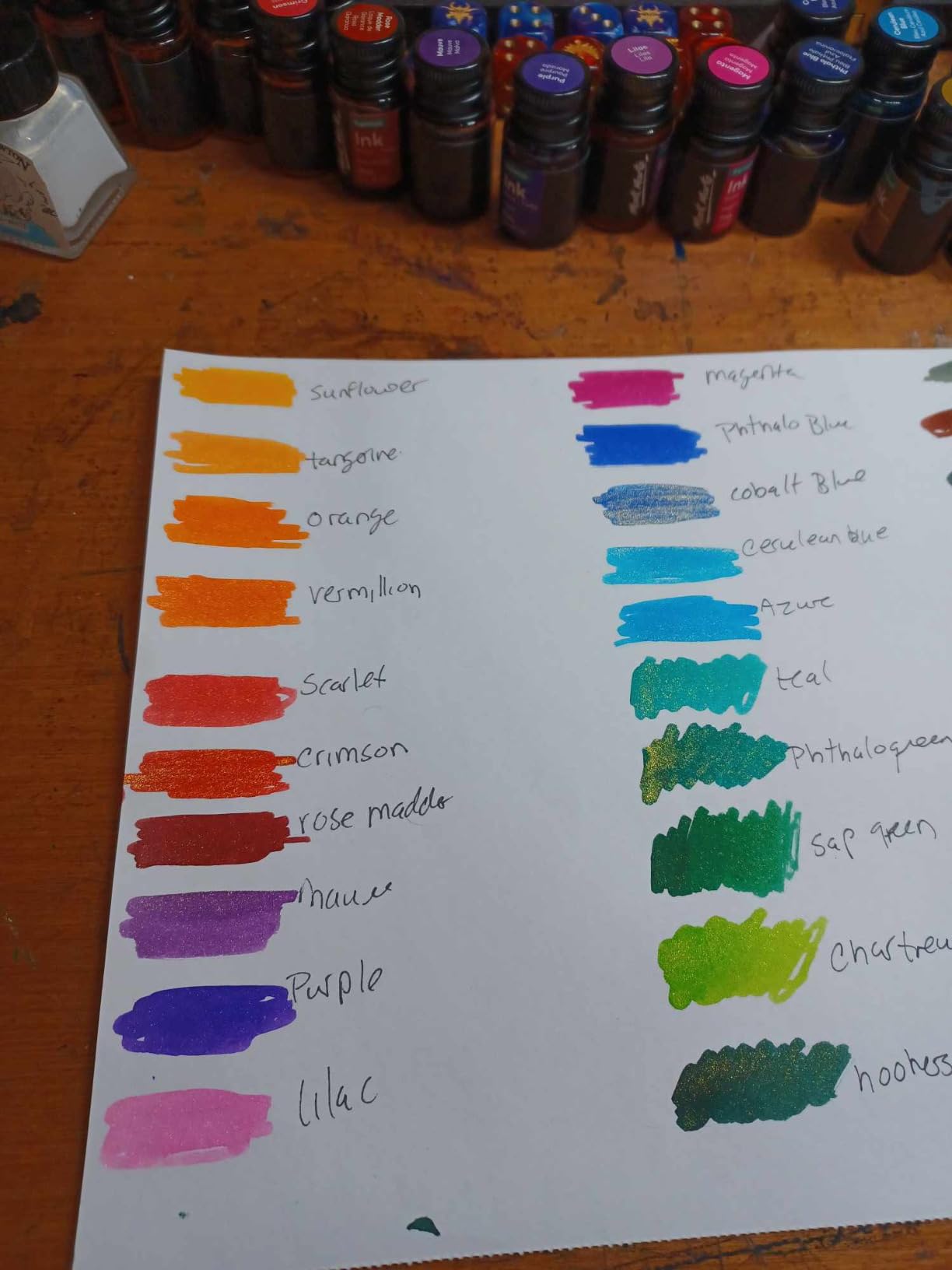 Mont Marte Drawing Ink Colors Signature 24pc x 0.24 US fl.oz (7ml), Art Set Includes Vibrant Ink Colors, for Illustration, Calligraphy customer photo 1